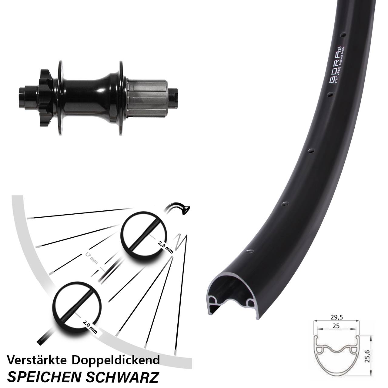 Gora 25 Formula DHG-142 28-29 Zoll Disc Laufrad 12x142 8-11 fach