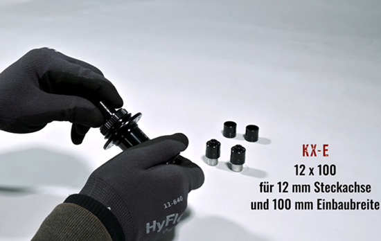 Umbau der Nabenkappen bei Vorderradnaben KX-G und KX-E Disc Centerlock