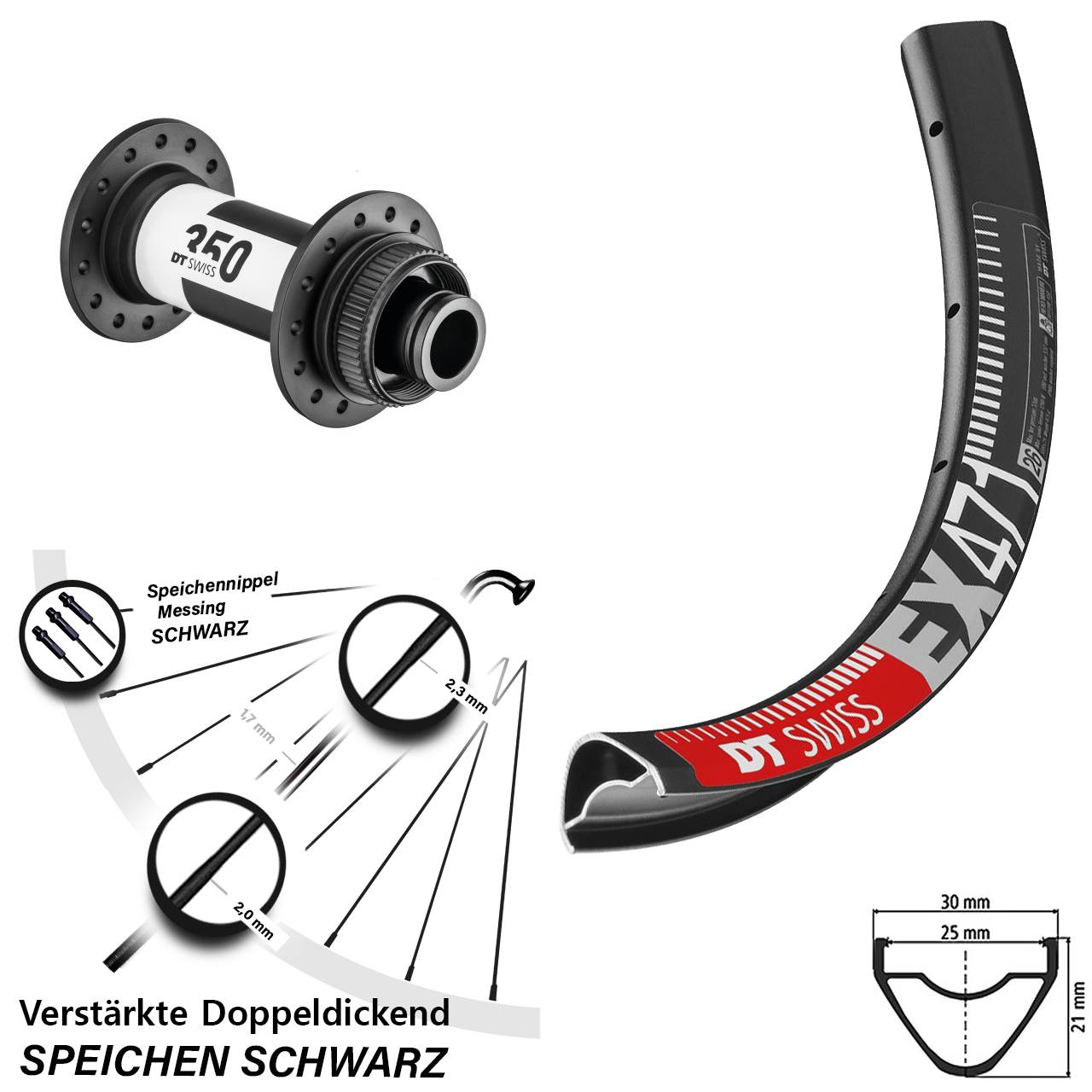 Boost 29 Zoll Vorderrad Centerlock 15x110 DT Swiss EX 471-350