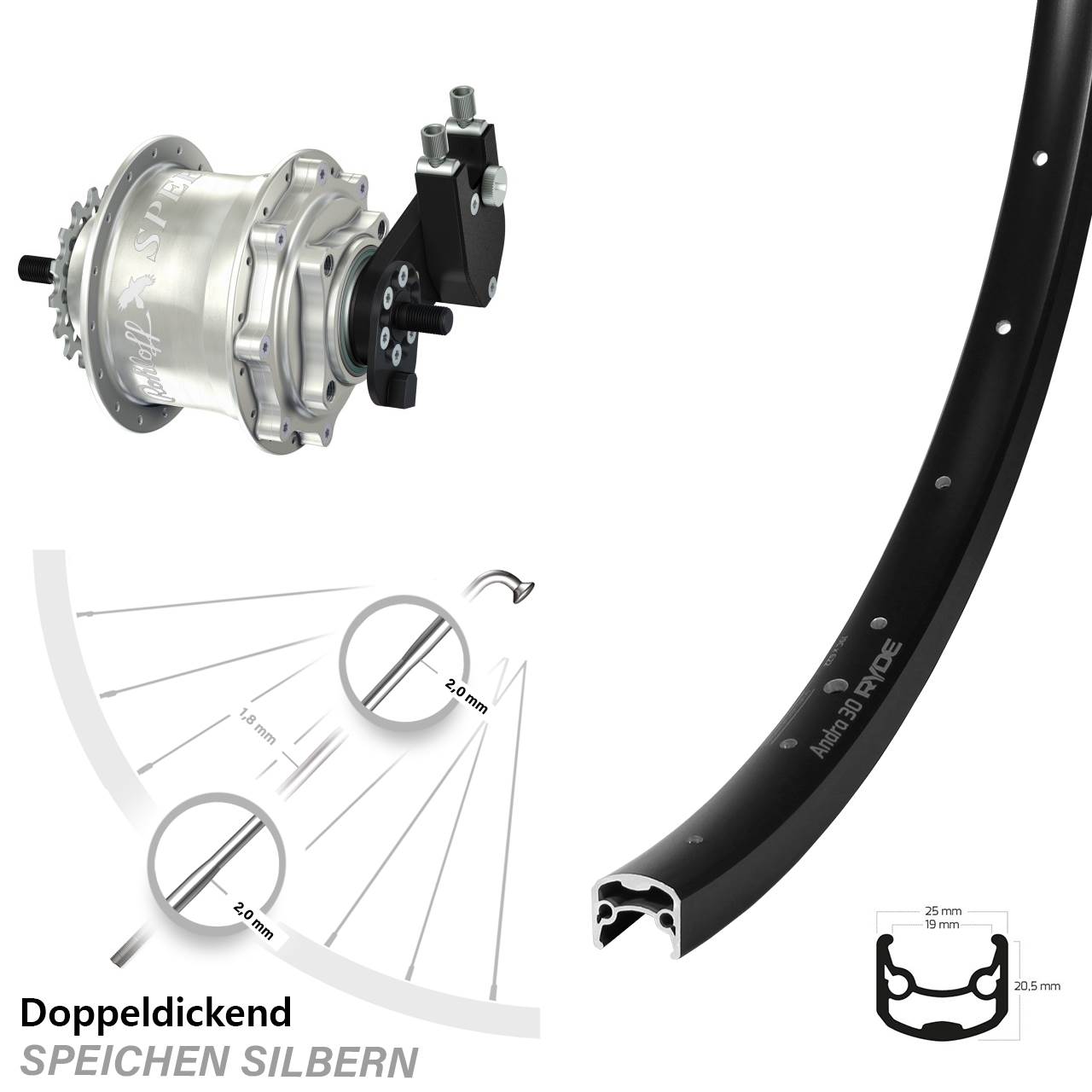 29 Zoll Ryde Andra 30 Rohloff TS DB OEM Tandem