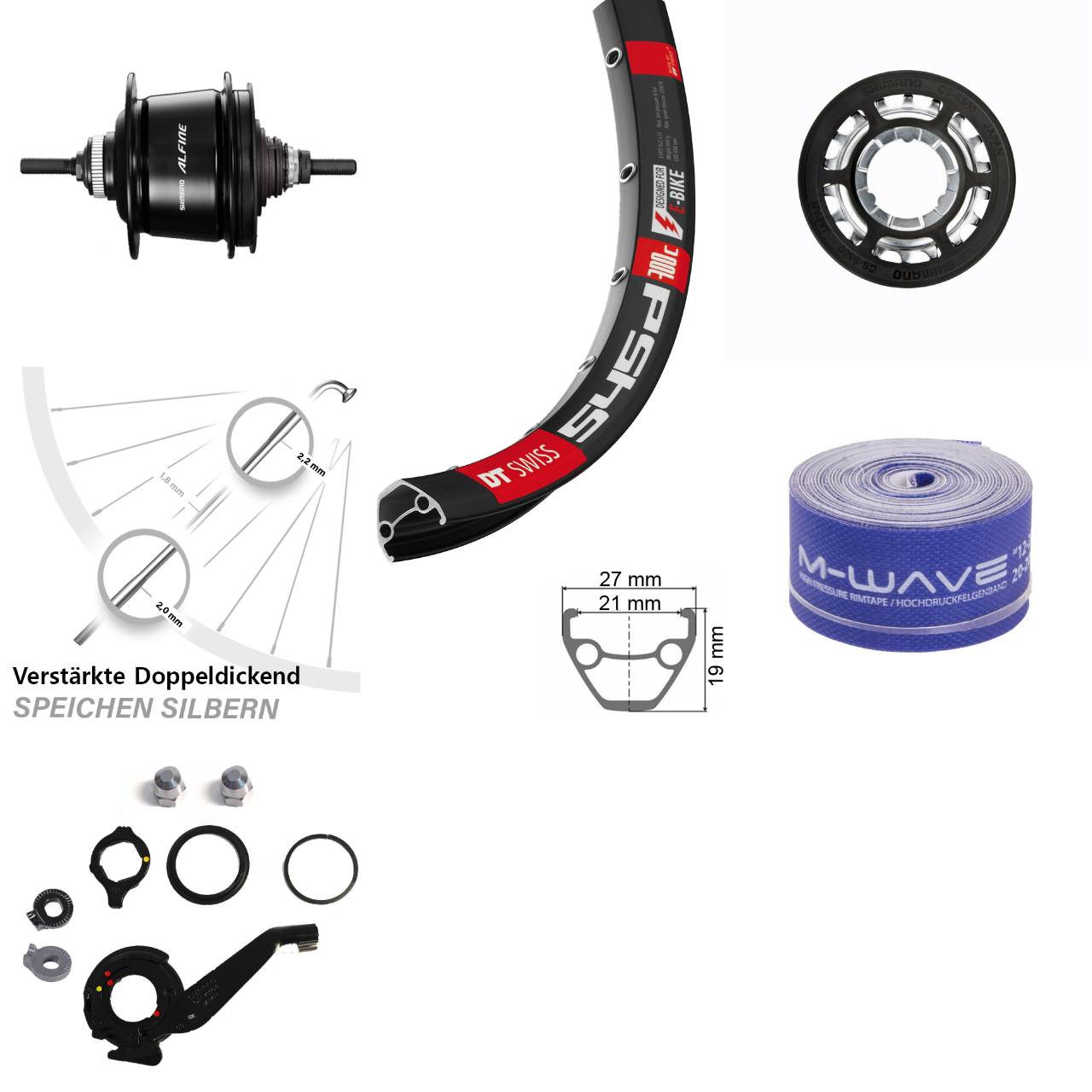 Shimano Alfine 8-Gang DT Swiss 545 28 Zoll Hinterrad Centerlock