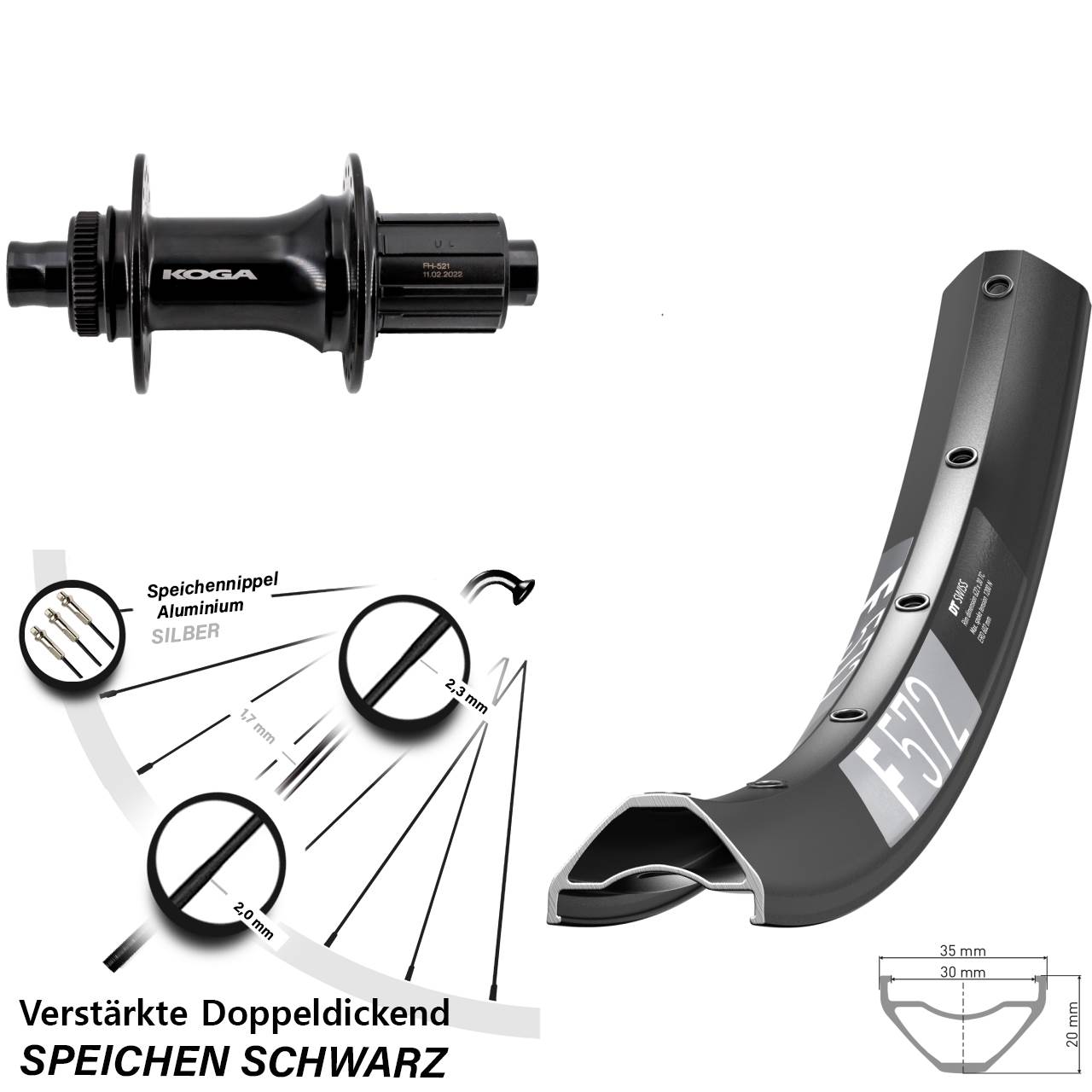 DT Swiss F572 Formula ECT-148S 27,5 Zoll Hinterrad Centerlock 12x148 8-11 fach HG