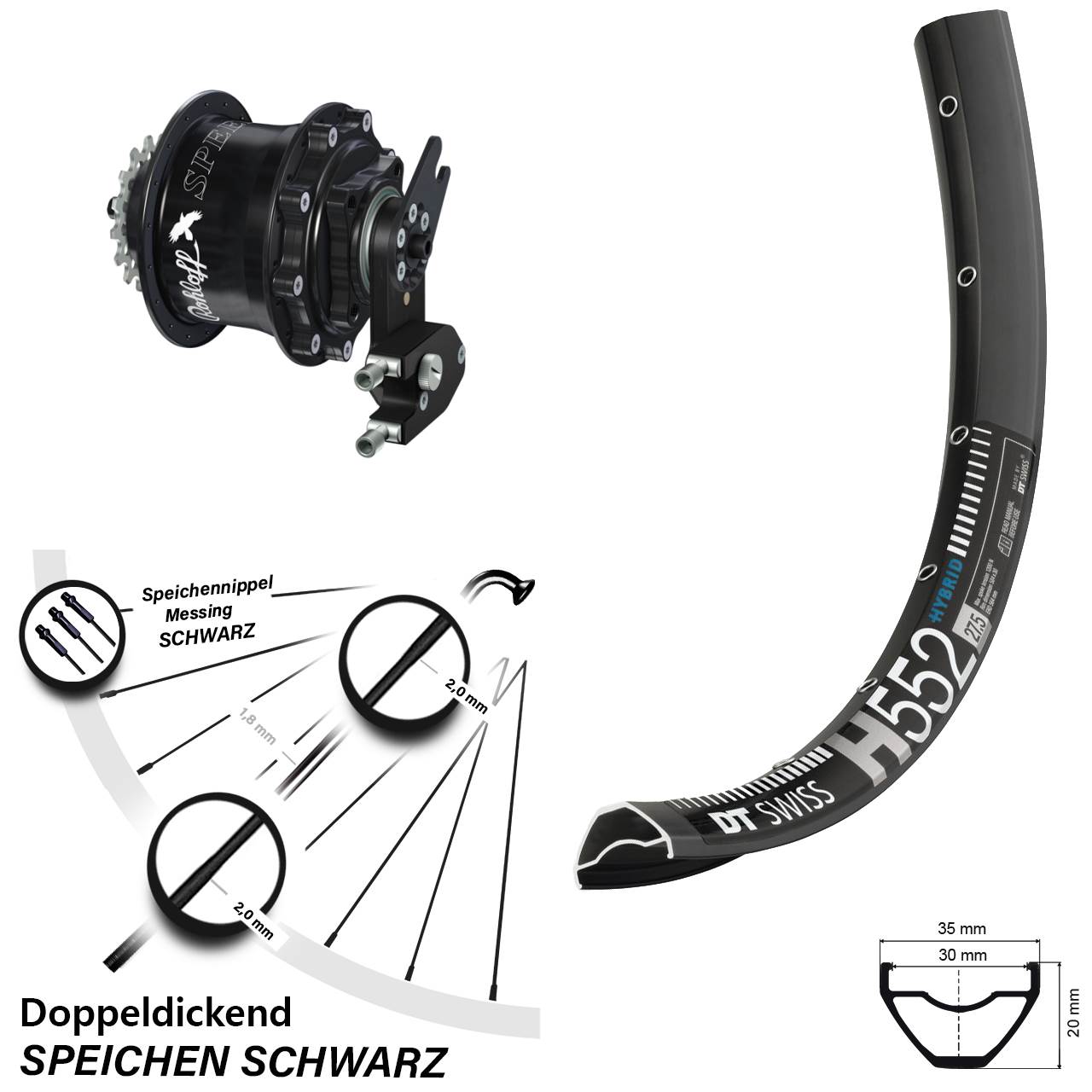 29 Zoll DT Swiss H 552 Rohloff Speedhub 500/14 CC DB OEM2