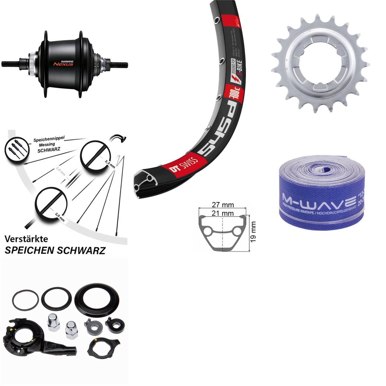 DT Swiss 545D Hinterrad 26 Zoll Shimano Nexus SG-C3001-7D 7 Gang