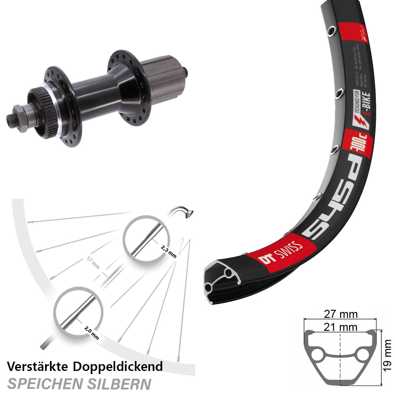 Centerlock Hinterrad 29 Zoll DT Swiss 545 Joytech D762TSE 5x135 mm 8-11 fach HG QR