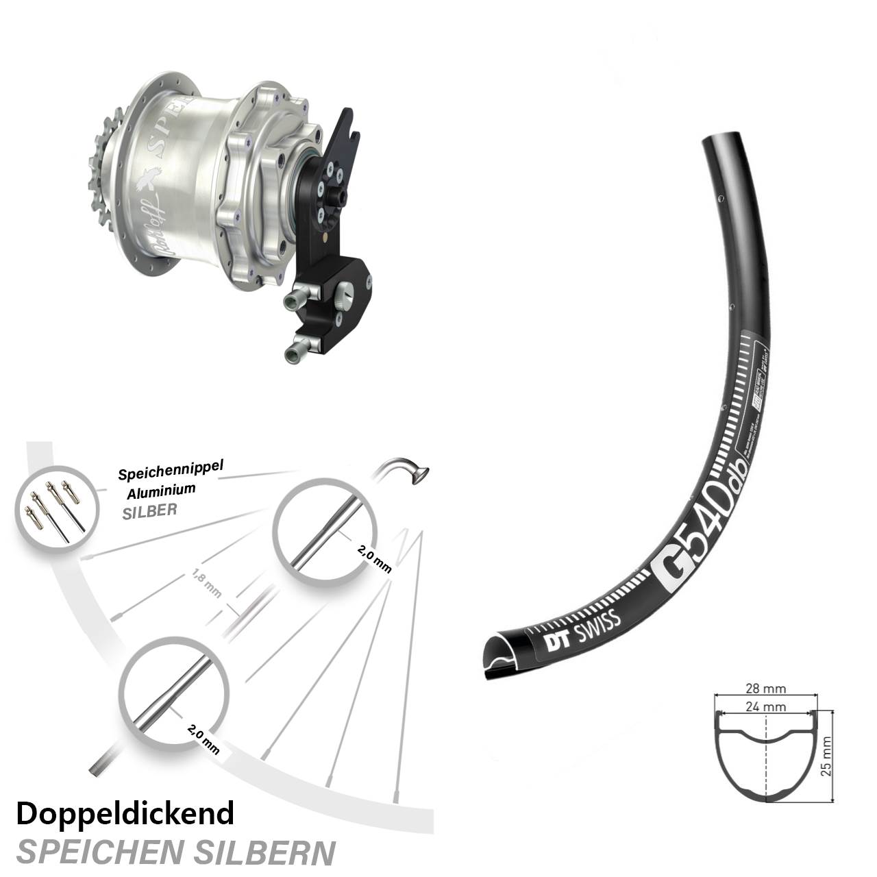DT Swiss G 540 Rohloff Speedhub CC DB OEM2 29 Zoll Disc Hinterrrad