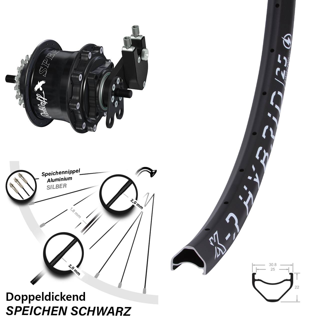 27,5 Zoll KX-R Hybrid 25 Rohloff Speedhub 500/14 TS DB