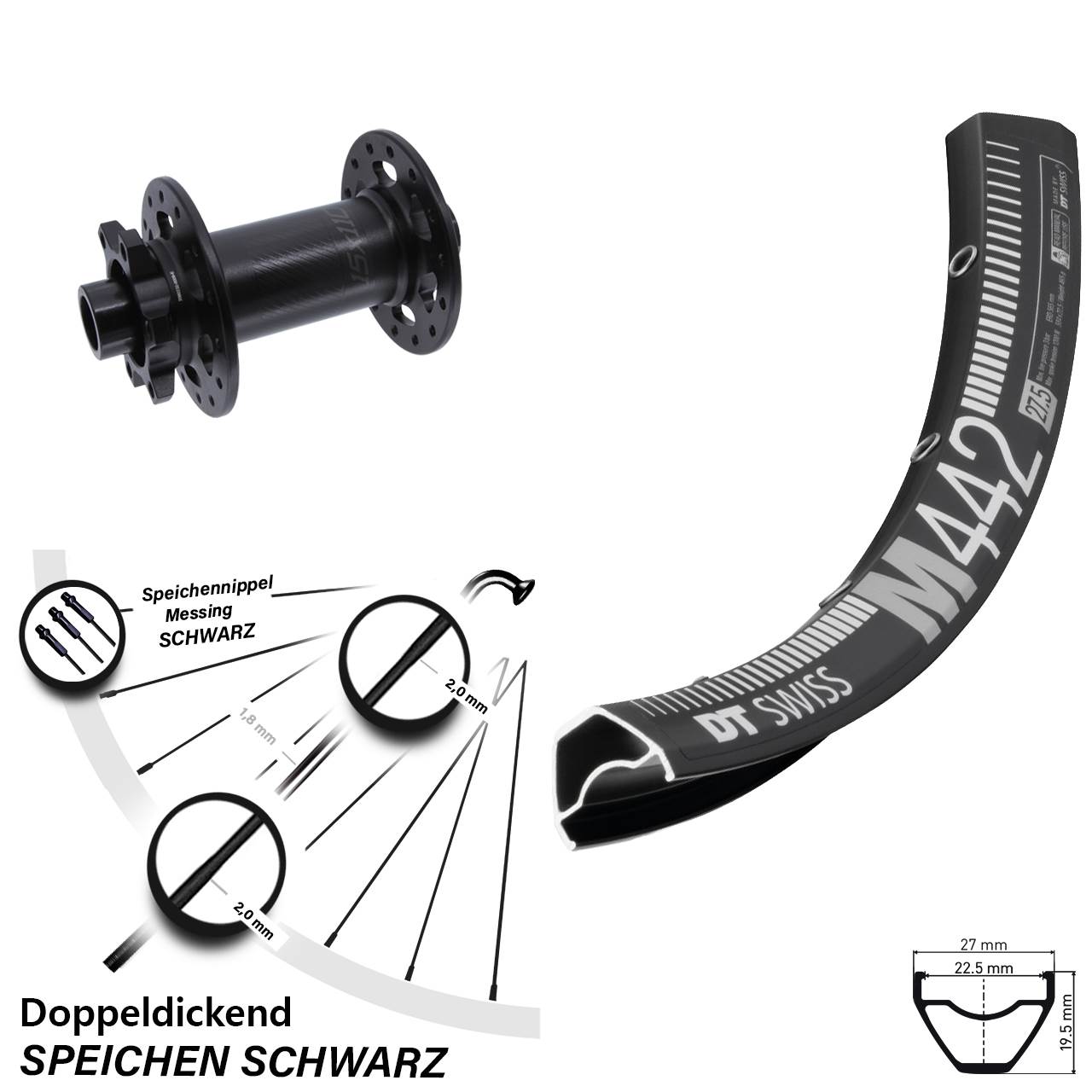 Boost Disc Laufrad 15x110 29 Zoll DT Swiss M 442 Bear Pawls