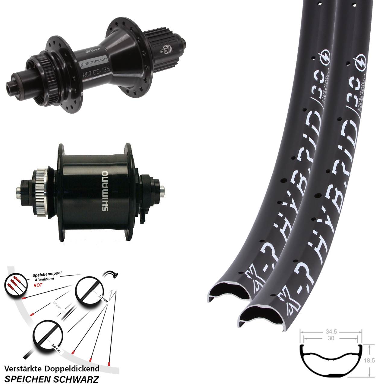 KX R Hybrid 30 DT Swiss 370 Shimano UR700 29 Zoll Micro Spline