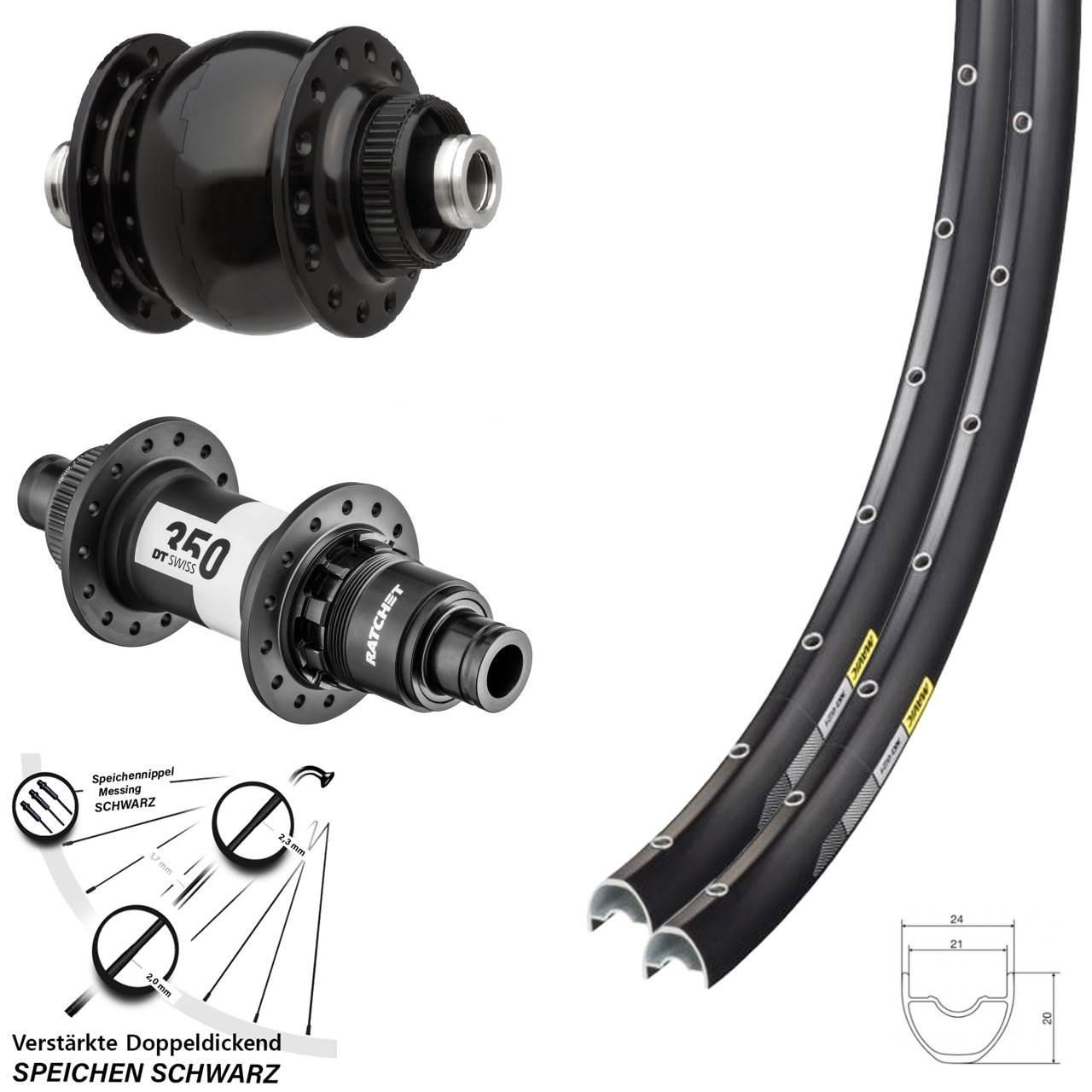 Centerlock Laufradsatz 12x100/142 28-29 Zoll Mavic XC621 DT Swiss 350 SON delux XDR