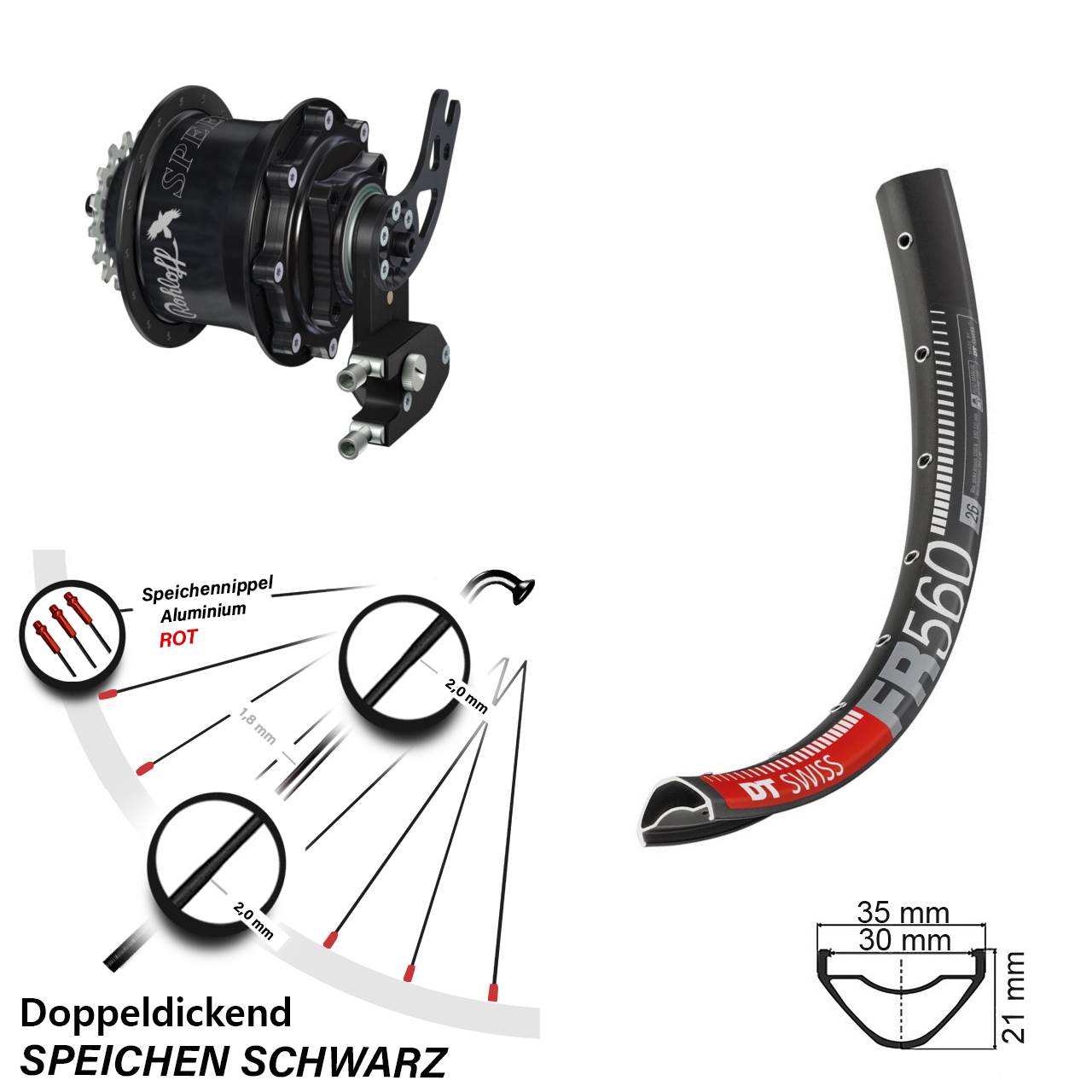 26 Zoll DT Swiss FR 560 Rohloff Speedhub CC DB PM