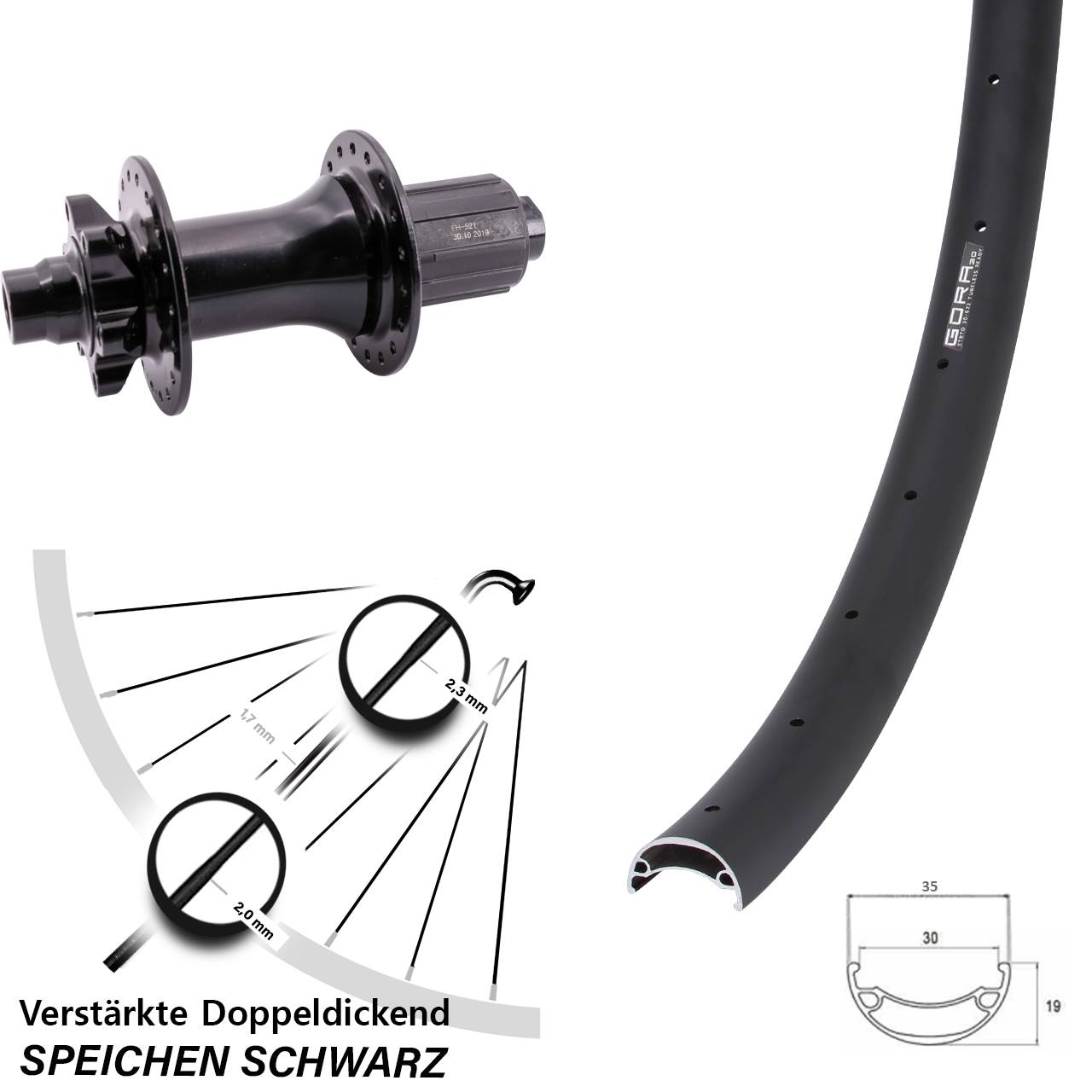 Disc Hinterrad 29 Zoll Gora 30 Formula ECT-148S 8-11 fach 12x148