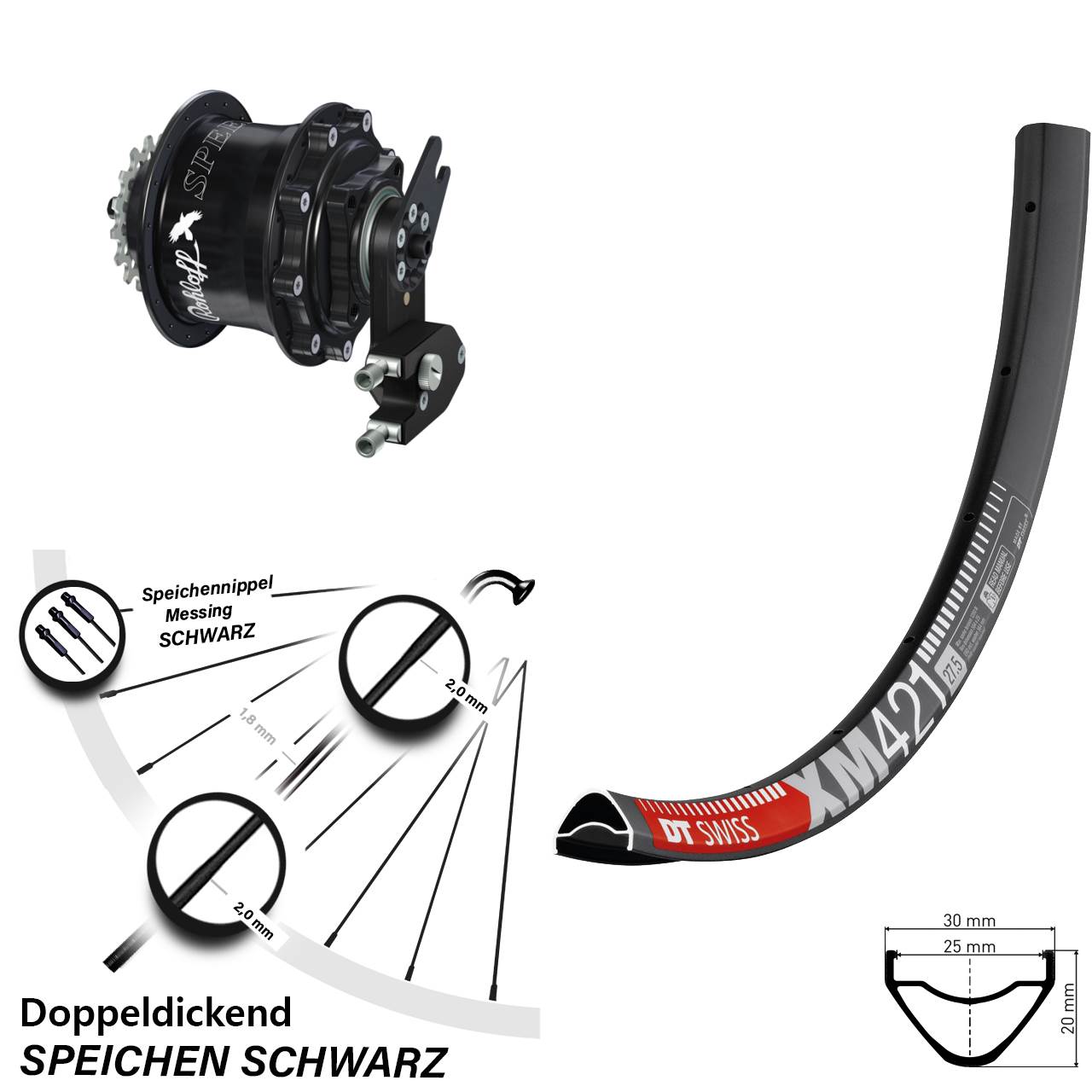 DT Swiss XM 421 Disc-Hinterrad 29 Zoll mit Rohloff Speedhub CC OEM2