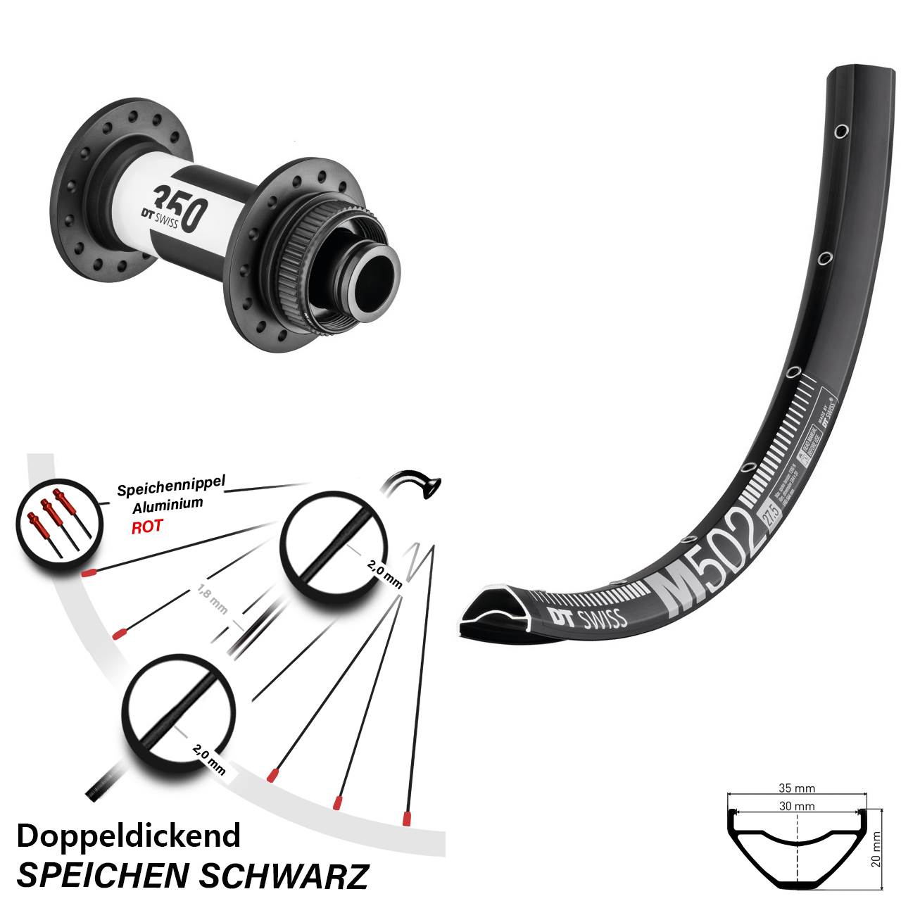 Boost Disc Laufrad 15x110 29 Zoll DT Swiss M502-350