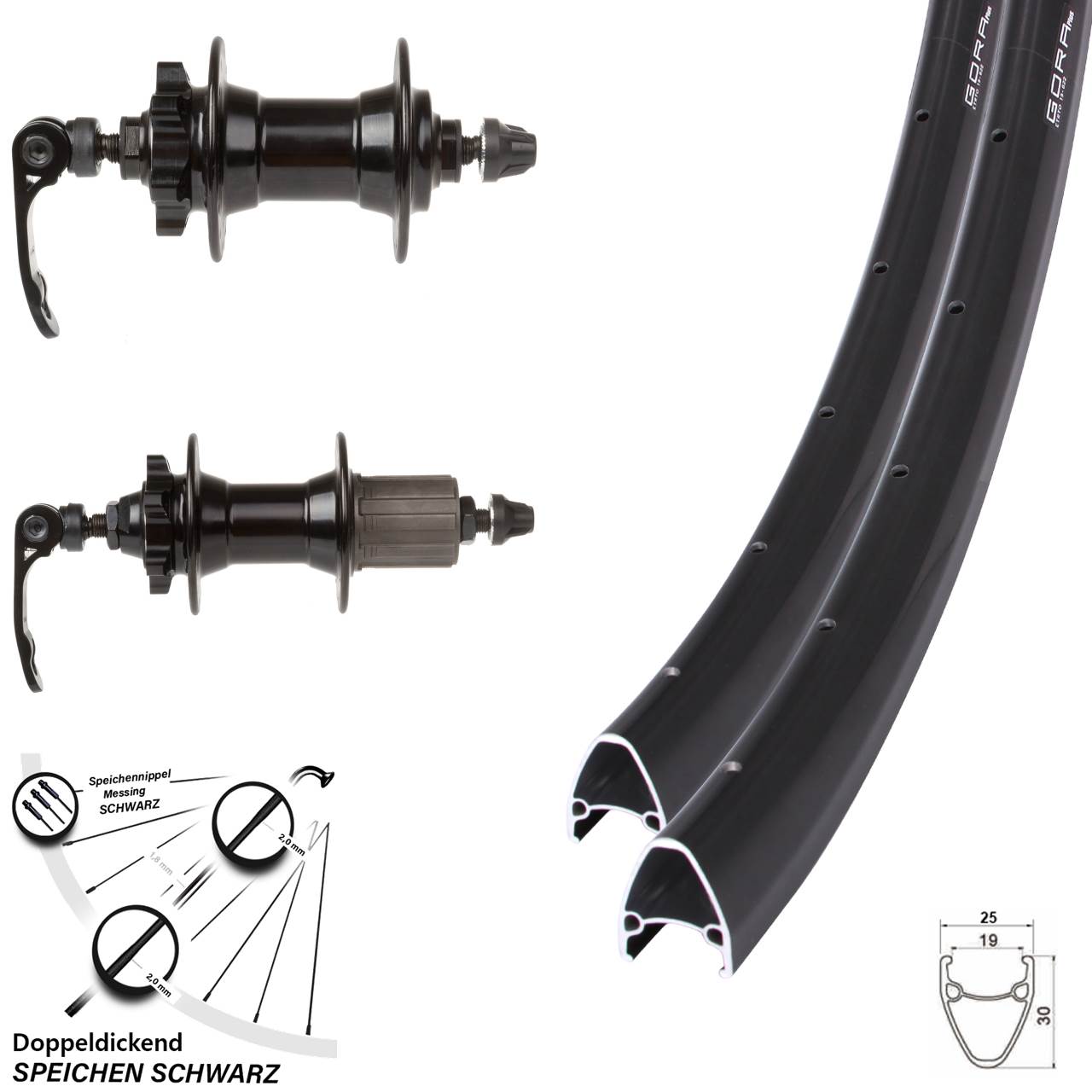 Gora Plus Novatec 28 Zoll Laufradsatz 6-Loch QR 8-11 fach HG