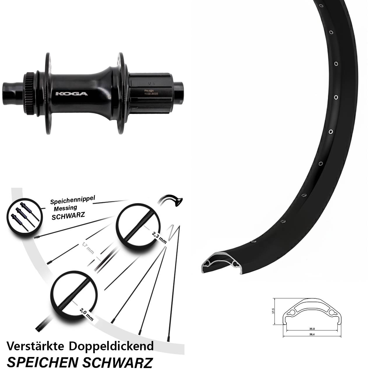 29 Zoll Ryde Disc 35 Formula ECT-148S Laufrad 12x148 8-11 fach HG