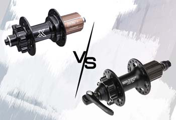 Vergleich: Hinterradnaben Shimano Deore XT FH-M756 Disc 6-Loch vs. KX-M Disc QR135 6-Loch