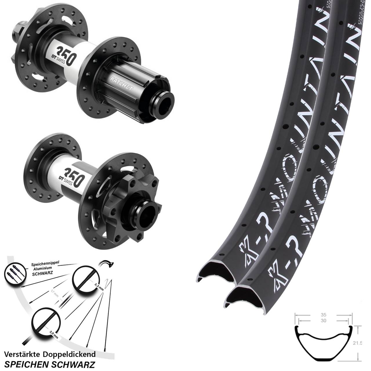 KX-R Mountain DT Swiss 350 Ratchet 36 29 Zoll Disc Laufrad-Satz 15x110 12x148 8-11 fach