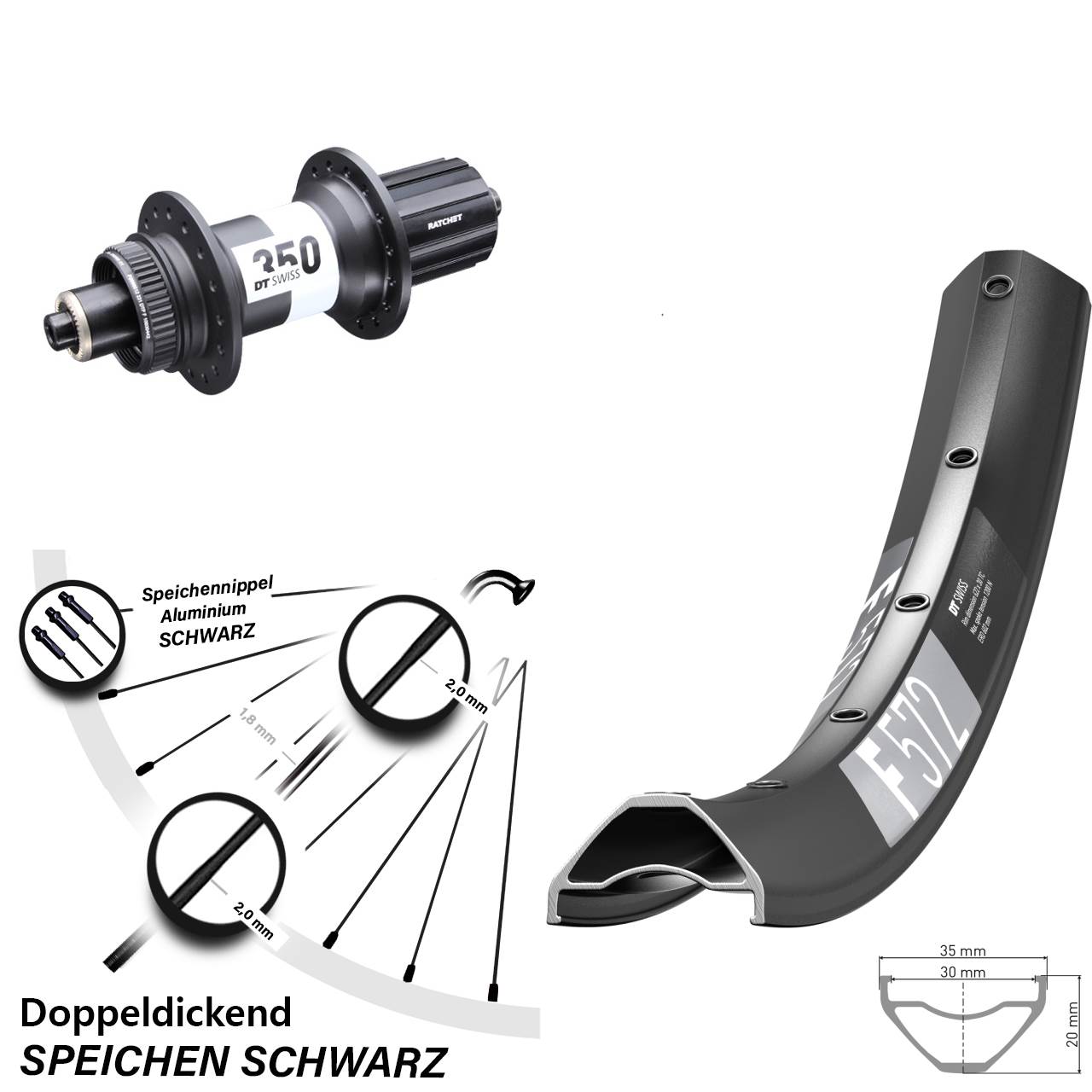 Boost Disc Hinterrad QR 29 Zoll DT Swiss F 572-350 8-11 fach
