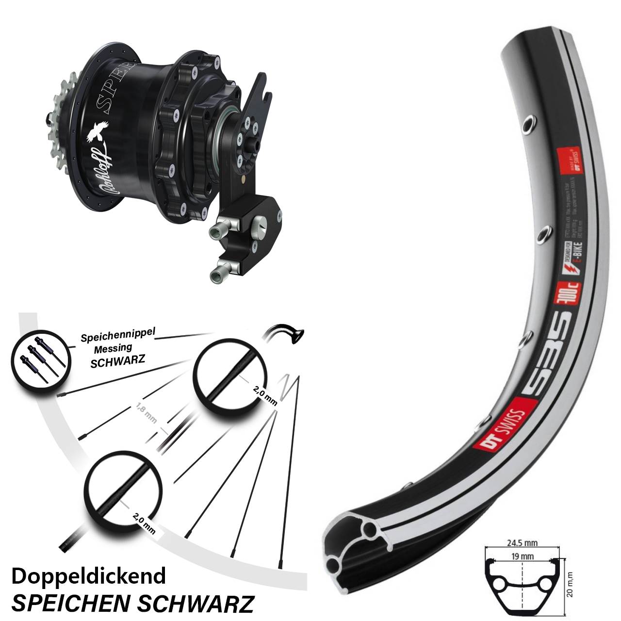 DT Swiss 535 Hinterrad 28 Zoll Rohloff Speedhub 500/14 CC OEM2