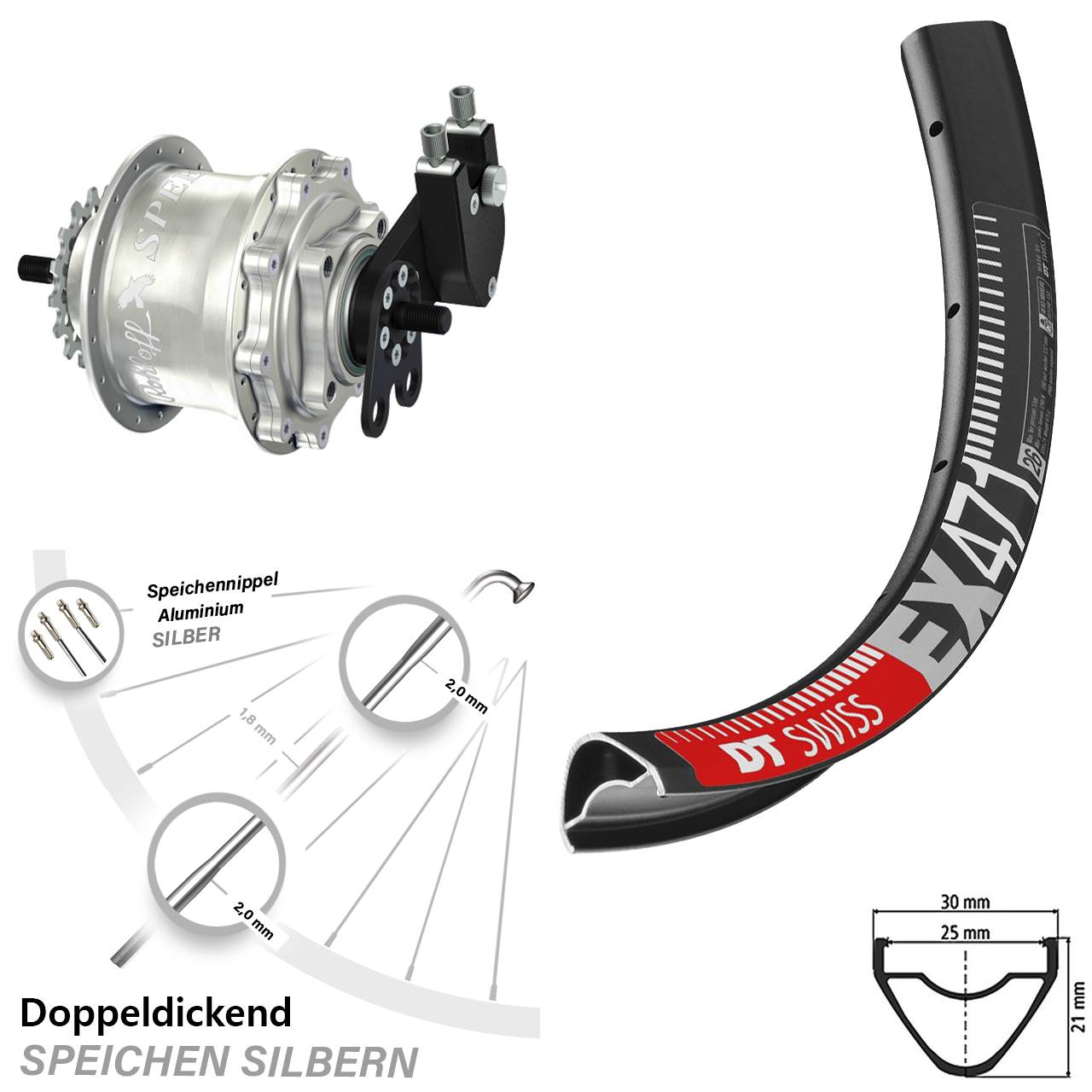 26 Zoll DT Swiss EX471 Rohloff Speedhub TS DB