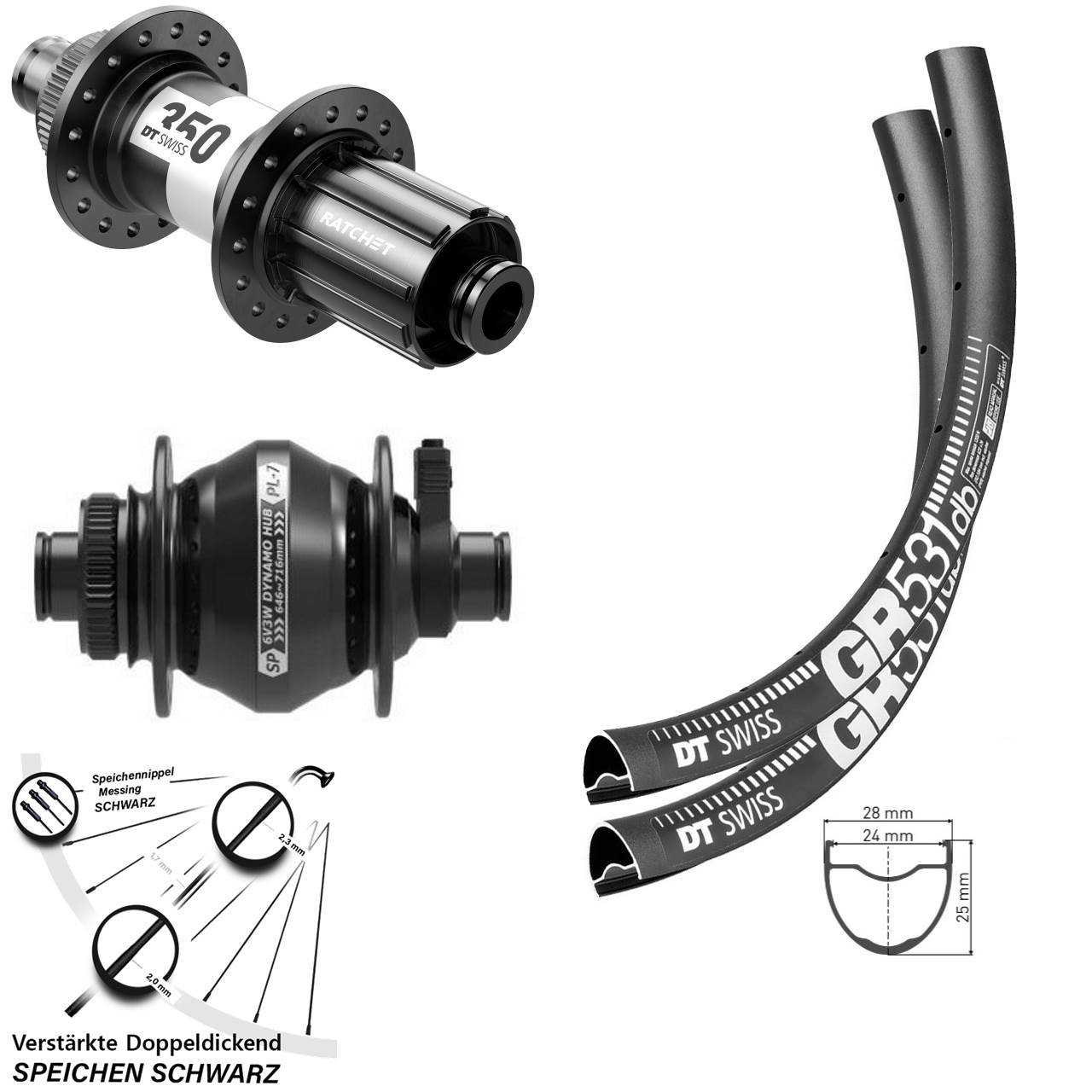 Disc Laufradsatz 12x100/142 28-29 Zoll DT Swiss GR531 350 Shutter PL-7 11-12 fach