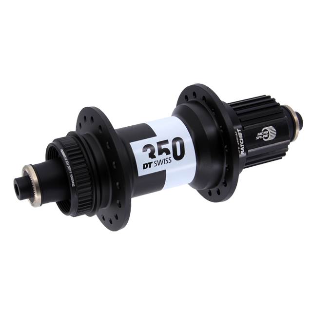 DT Swiss 350 Hinterradnabe Centerlock Shimano Micro Spline für Schnellspanner schwarz