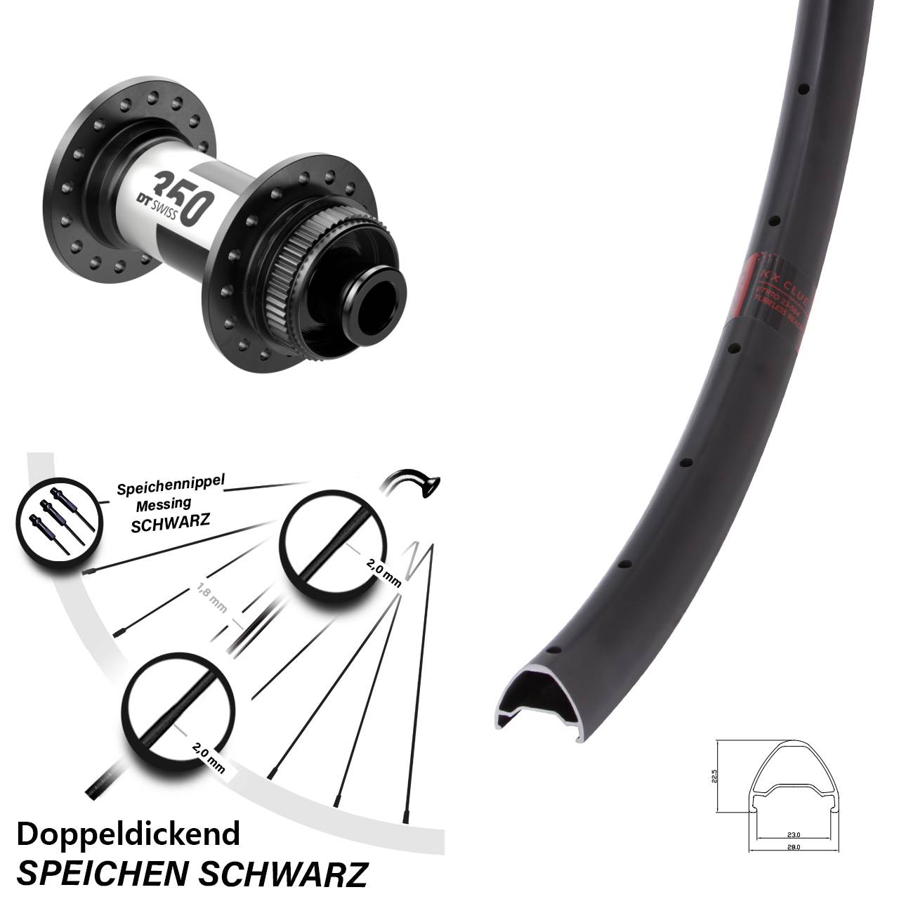 Disc Laufrad 28-29 Zoll KX Clue DT Swiss 350 12x100