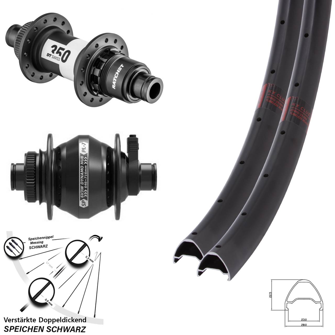 Disc Laufradsatz 29 Zoll KX Clue DT Swiss 350 Ratchet 36 Shutter PL-7 XDR 12x100/142