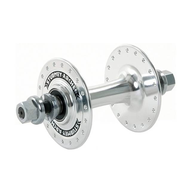 Sturmey Archer Vorderradnabe Hochflansch silber