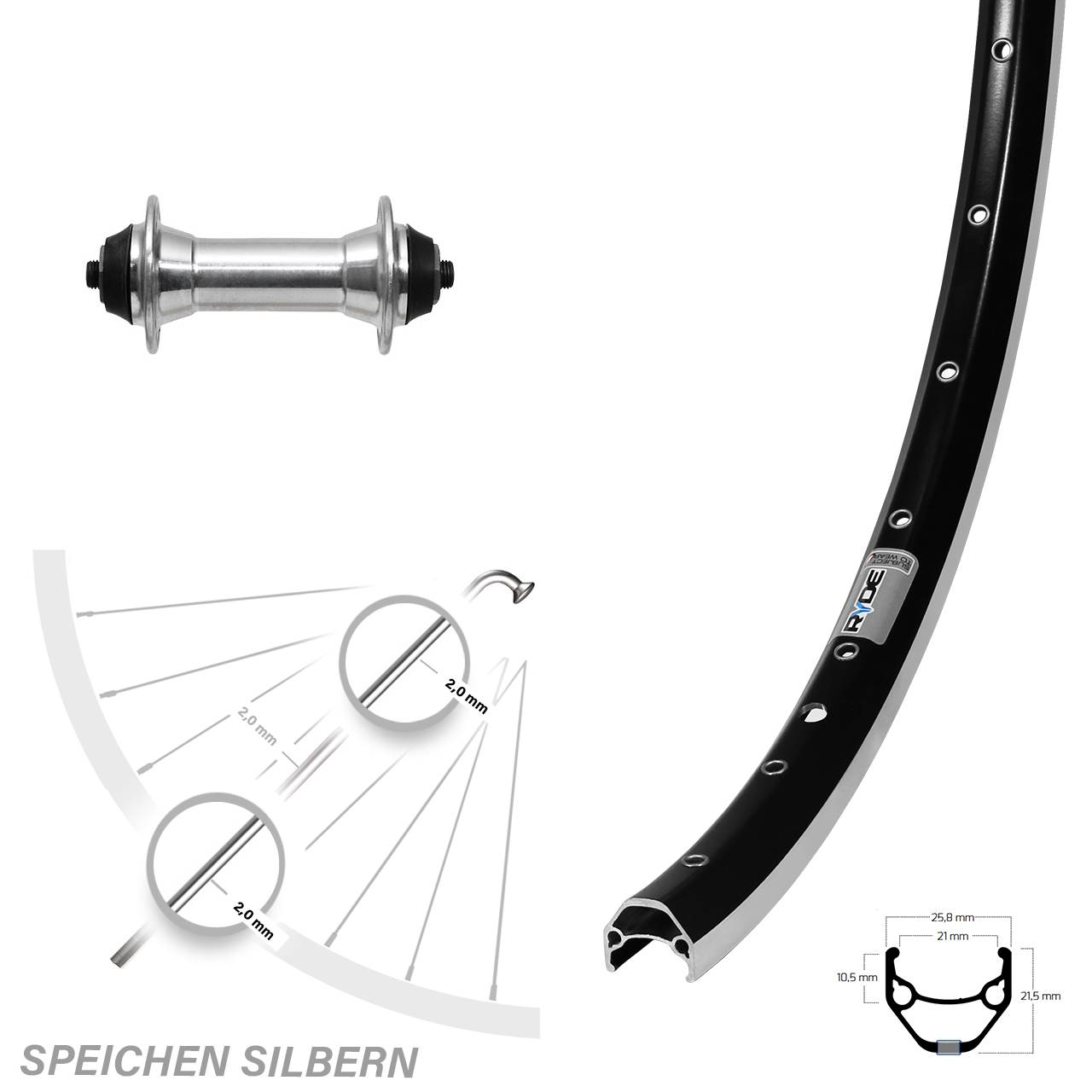Ryde ZAC 421 Laufrad 26 Zoll Formula FM-21