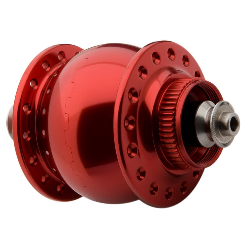 Son 28-SL Nabendynamo Disc Centerlock rot eloxiert steckerlos
