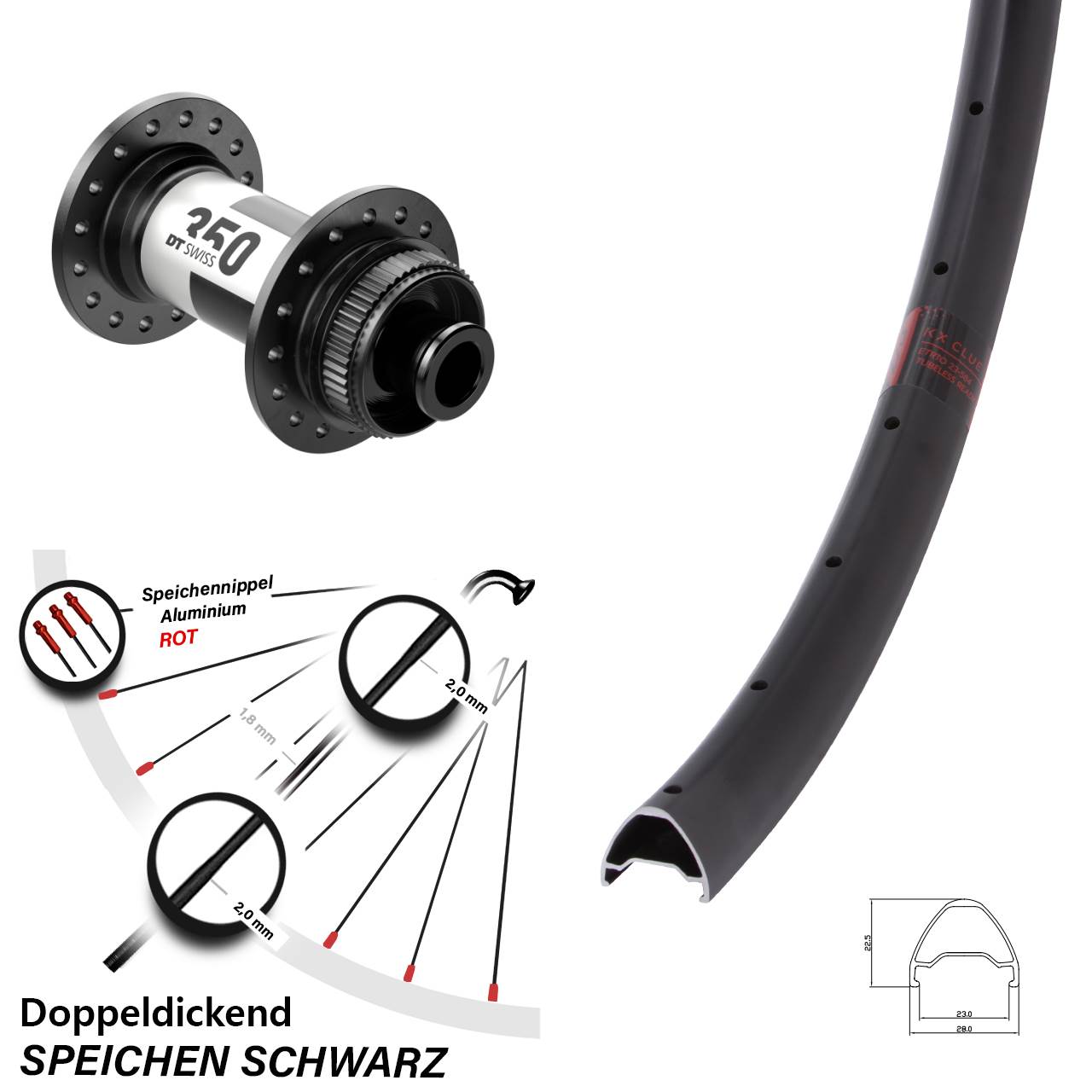 Disc Laufrad 28-29 Zoll KX Clue DT Swiss 350 12x100