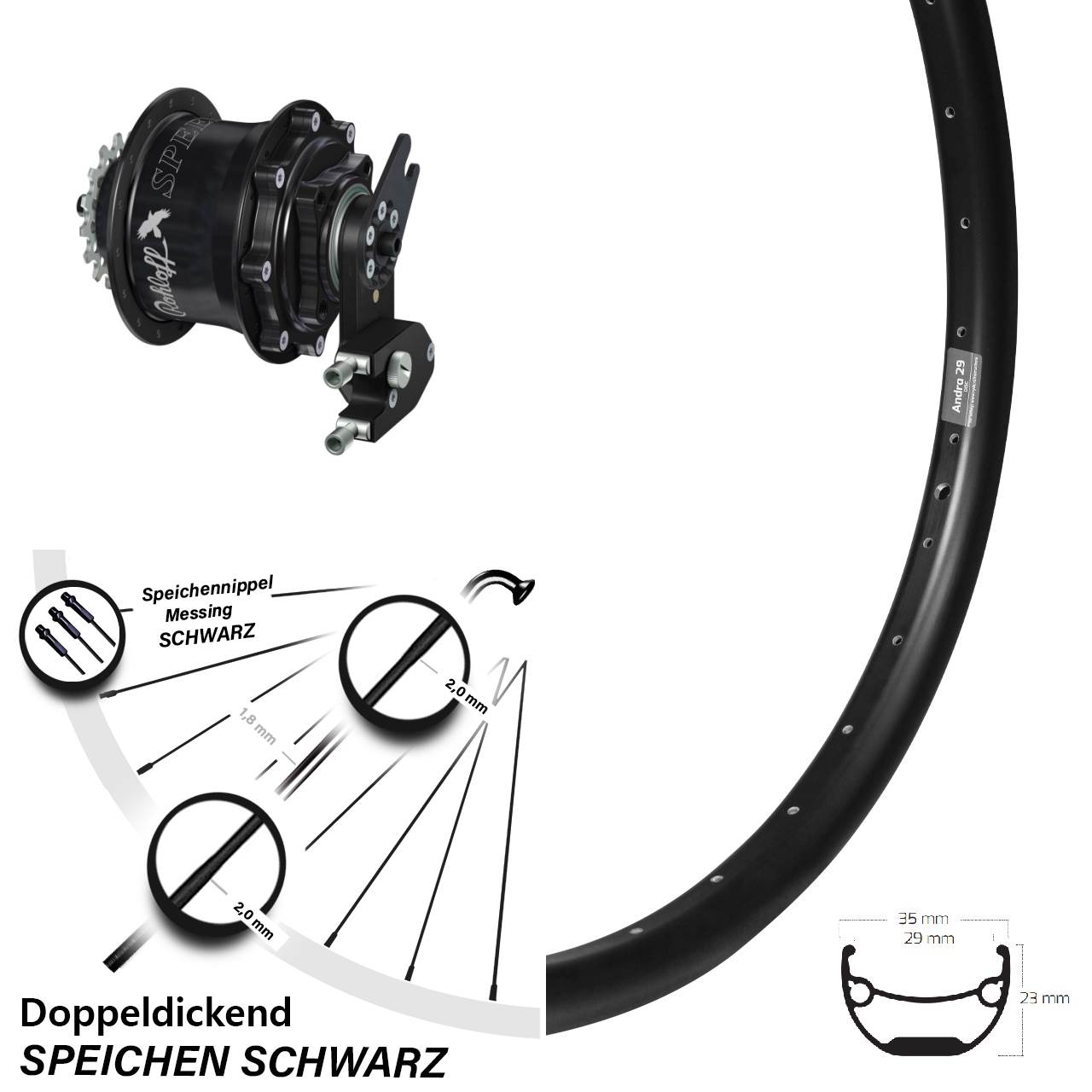Ryde Andra 29 Zoll Rohloff Speedhub CC DB OEM2 Tandem