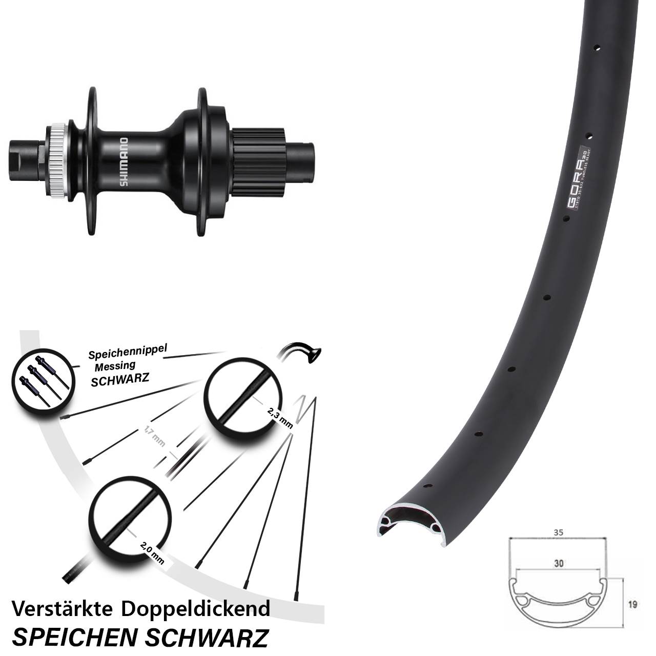 Disc Hinterrad 650B Gora 30 FH-MT510 Micro Spline 12x142
