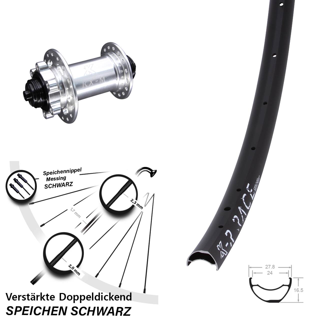 Disc Laufrad 28-29 Zoll KX-MR Race für Schnellspanner