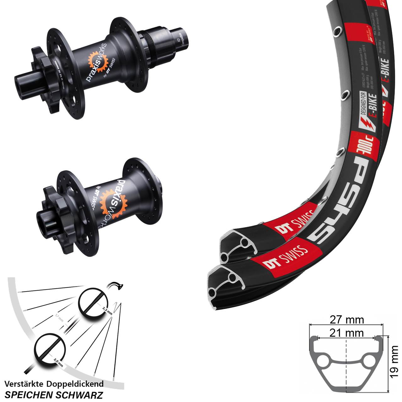 Disc Laufrad-Satz 26 Zoll DT Swiss 545-350 SL XD 15x100 12x142