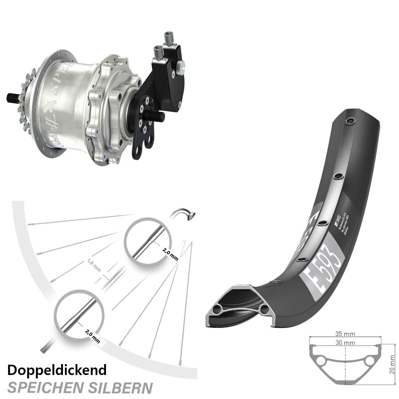 29 Zoll DT Swiss E593 Rohloff Speedhub 500/14 TS DB