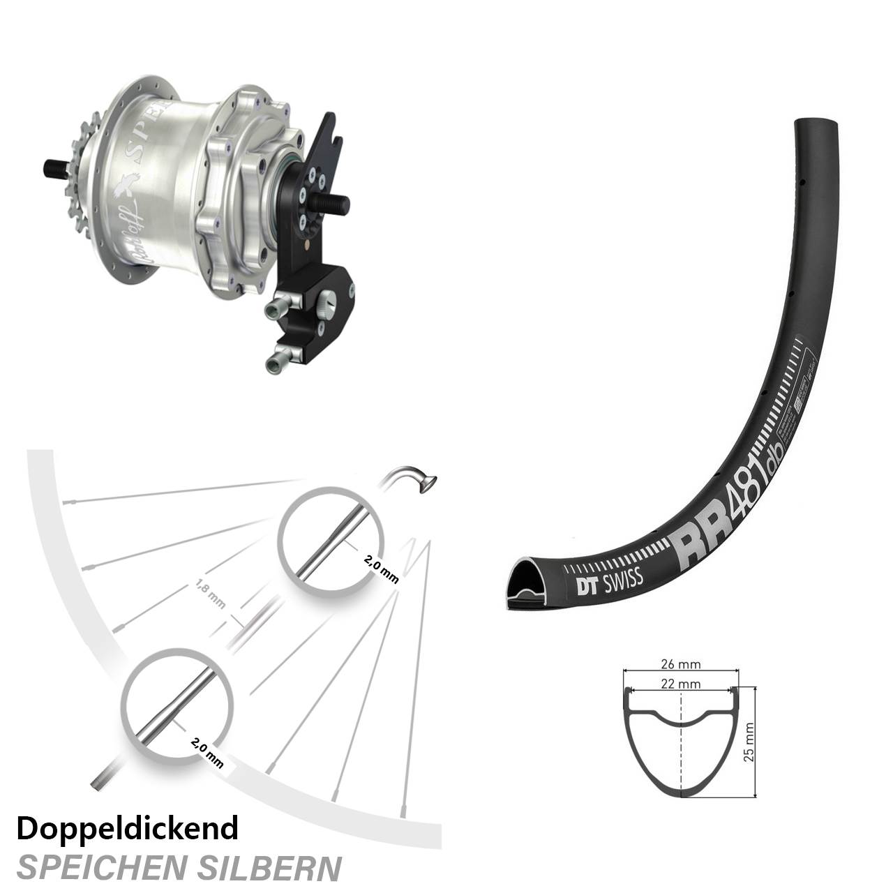 28 Zoll DT Swiss RR 481 Rohloff Speedhub 500/14 TS DB OEM2