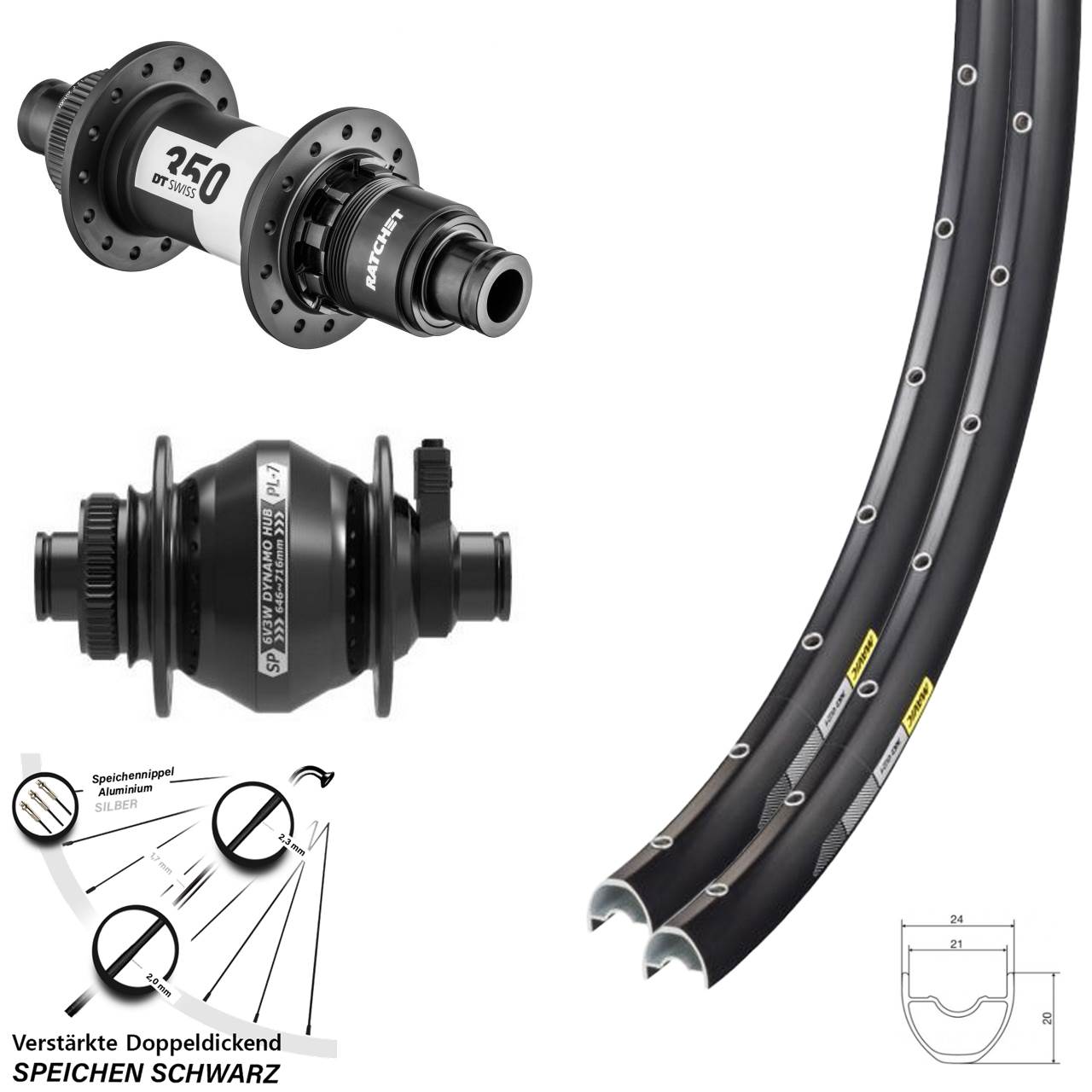 Disc Laufrad-Satz 29 Zoll Mavic XC 621 DT Swiss 350 Shutter PL-7 XDR 12x100/142