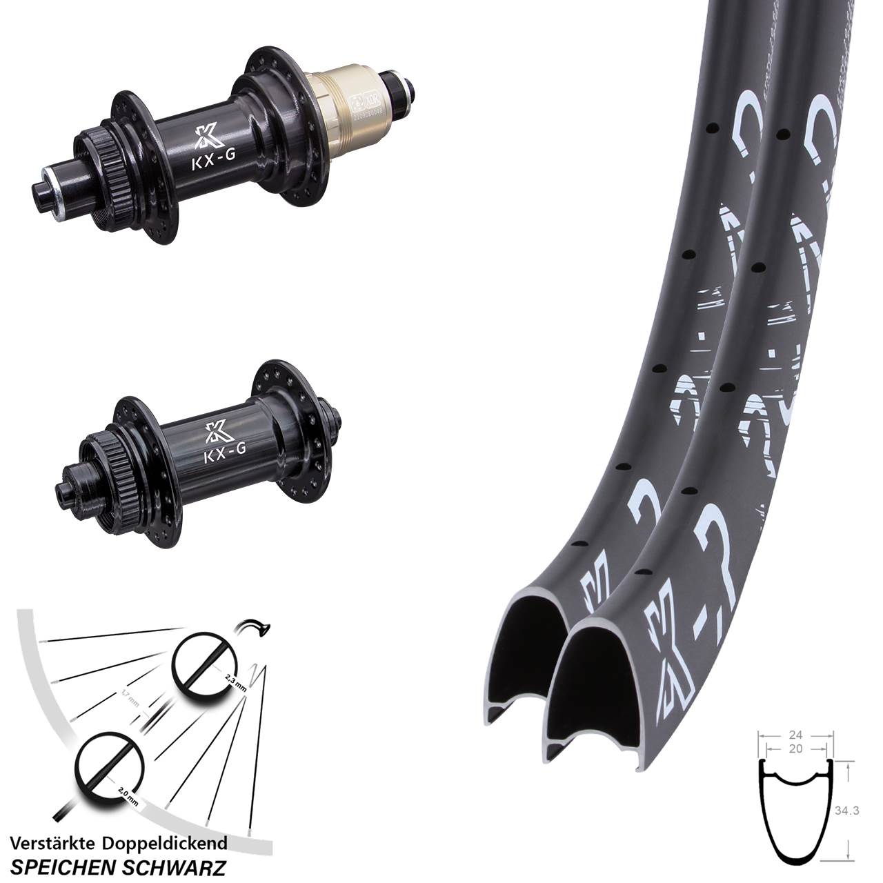 Laufradsatz Centerlock 28-29 Zoll KXR-G Road XDR QR