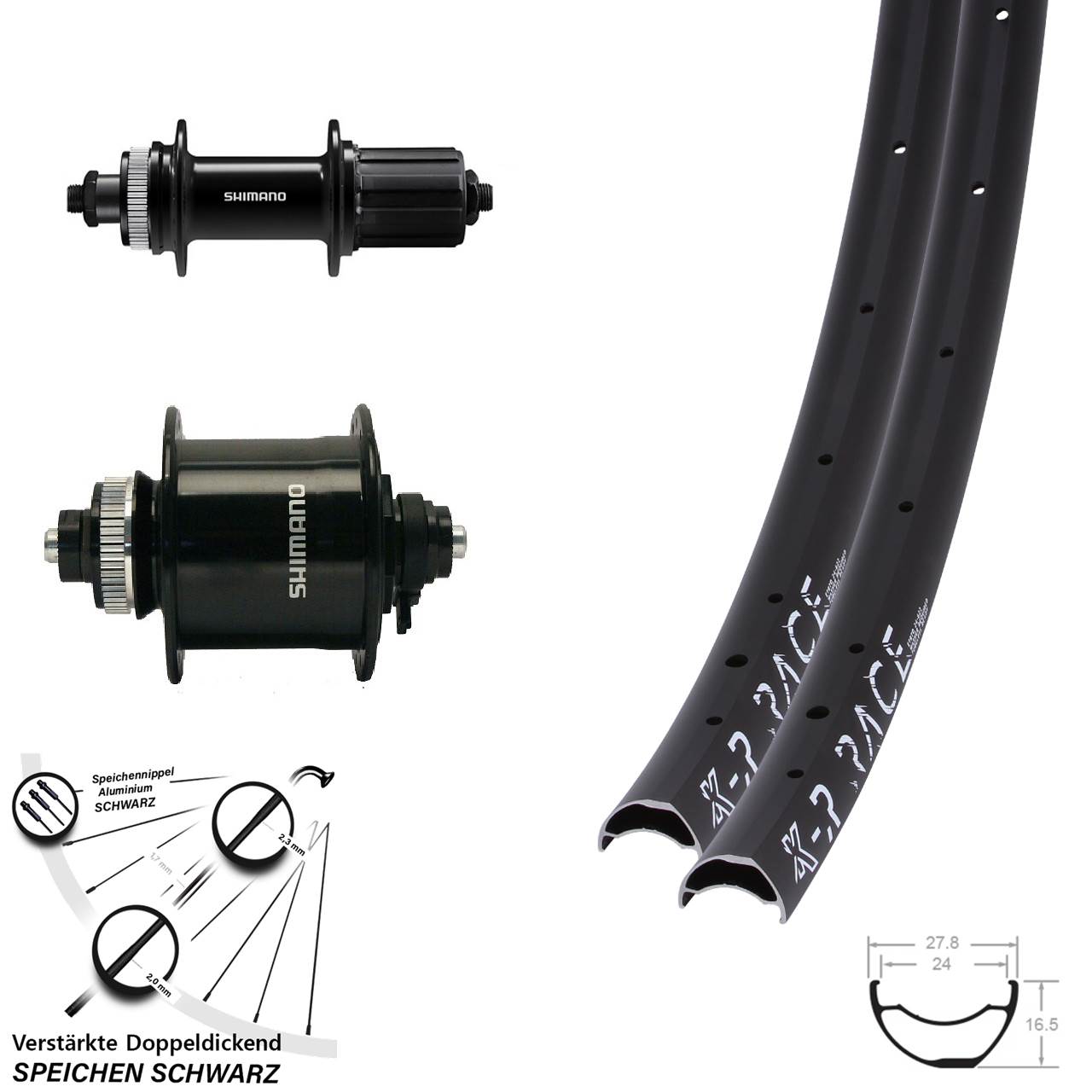 Centerlock Laufradsatz QR 29 Zoll KX-R Race Shimano DH-UR700 FH-QC400 8-11 fach HG
