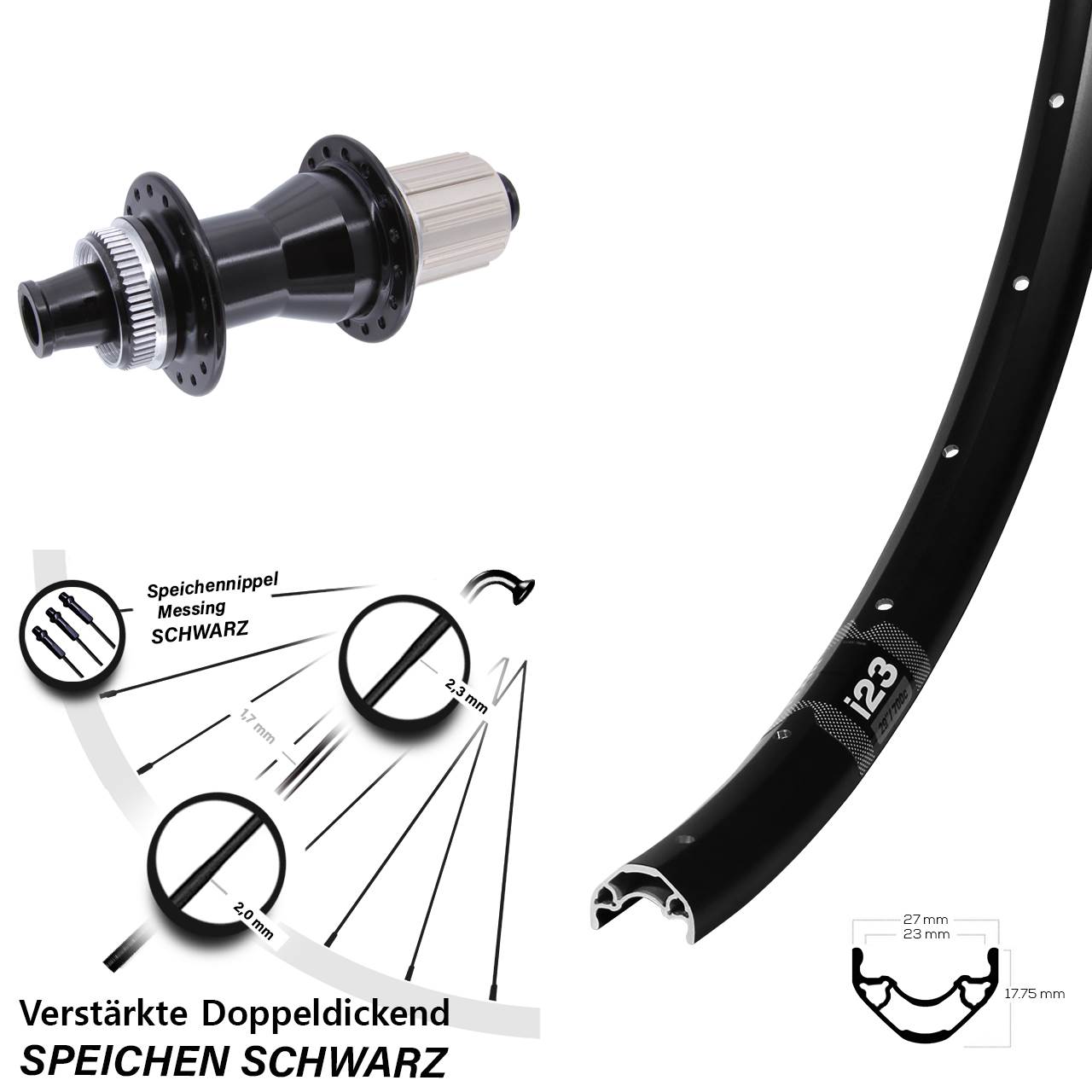 WTB i23 ST Novatec CL-142 29 Zoll Disc Laufrad 12x142 8-12 fach