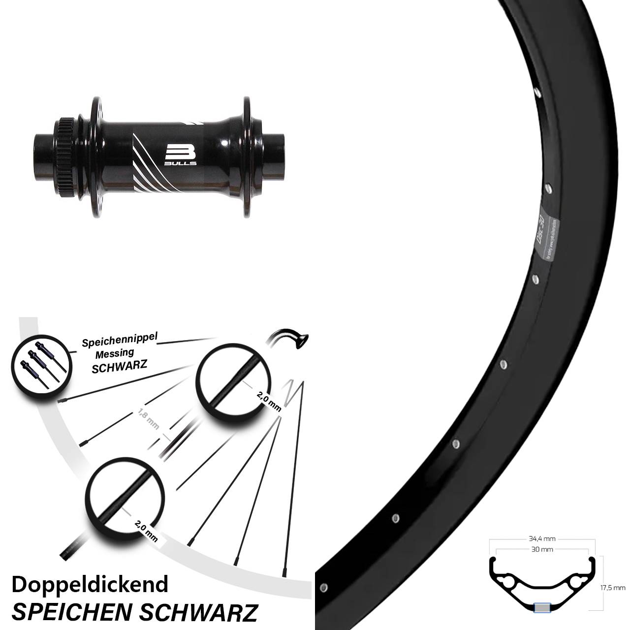 Centerlock Vorderrad 29 Zoll Ryde Disc 30 Formula CL-811 15x110 Boost