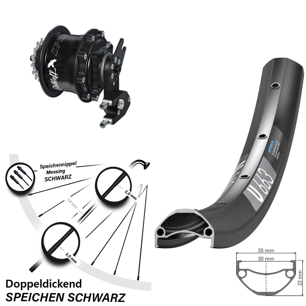 Disc Hinterrrad 26 Zoll DT Swiss U663 Rohloff Speedhub CC DB OEM2