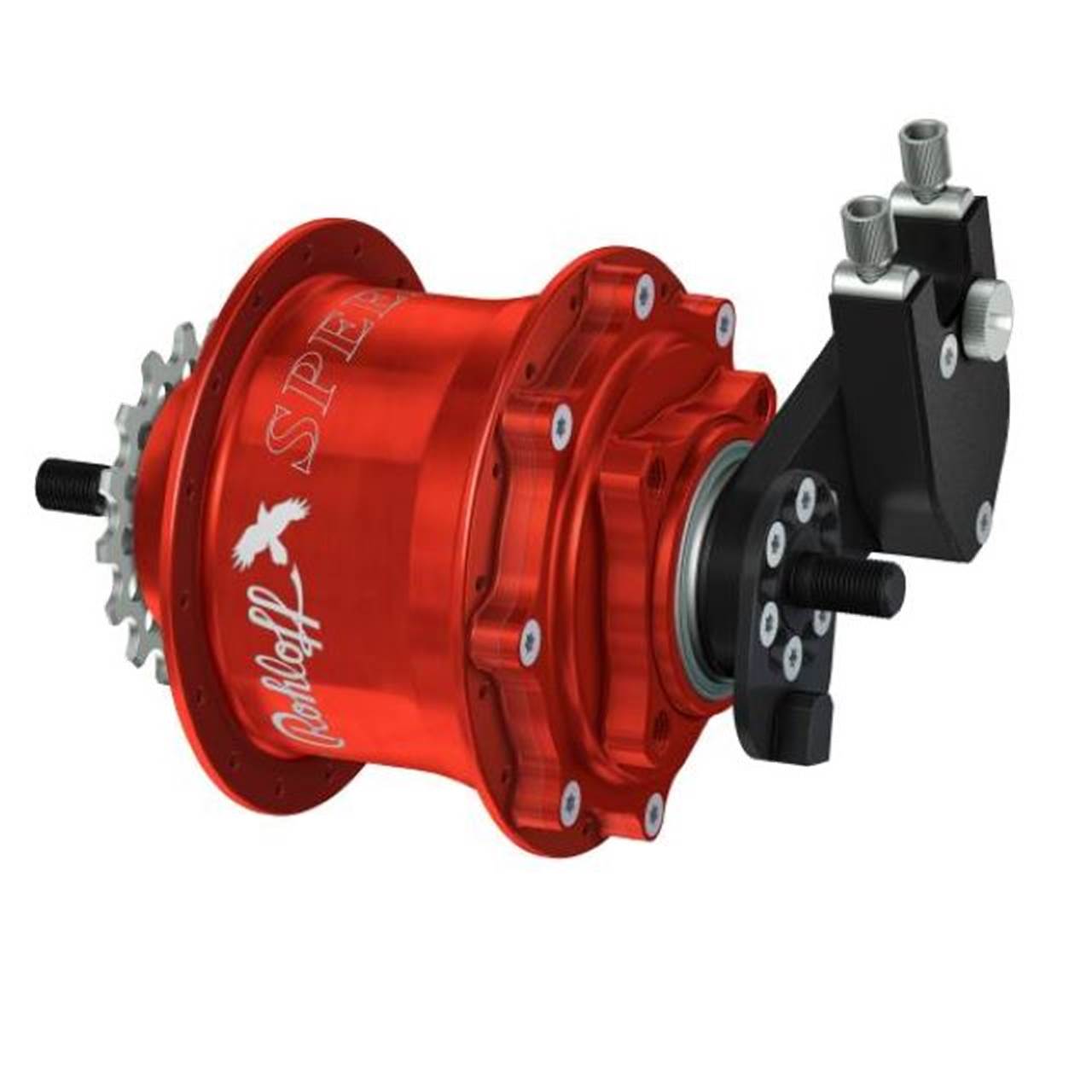 14 Gang Rohloff Speedhub Nabe für Scheibenbremse 500/14 TS DB OEM rot
