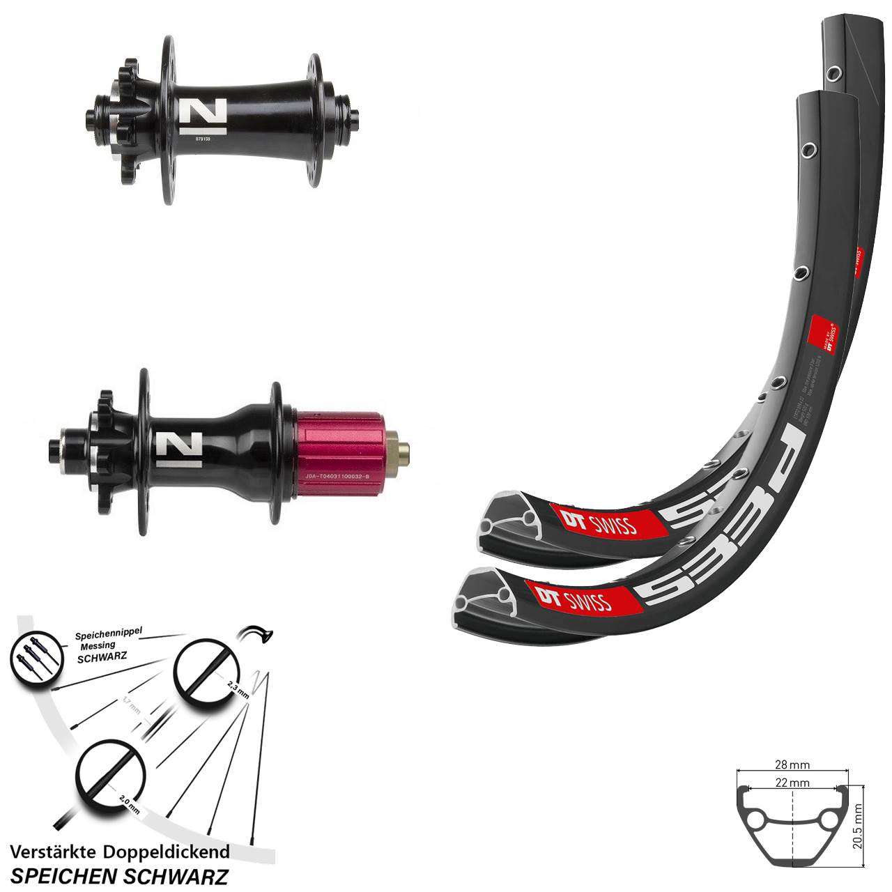 DT Swiss 533 D Novatec D791/Superlight 28-29 Zoll Laufradsatz für Schnellspanner 8-12 fach