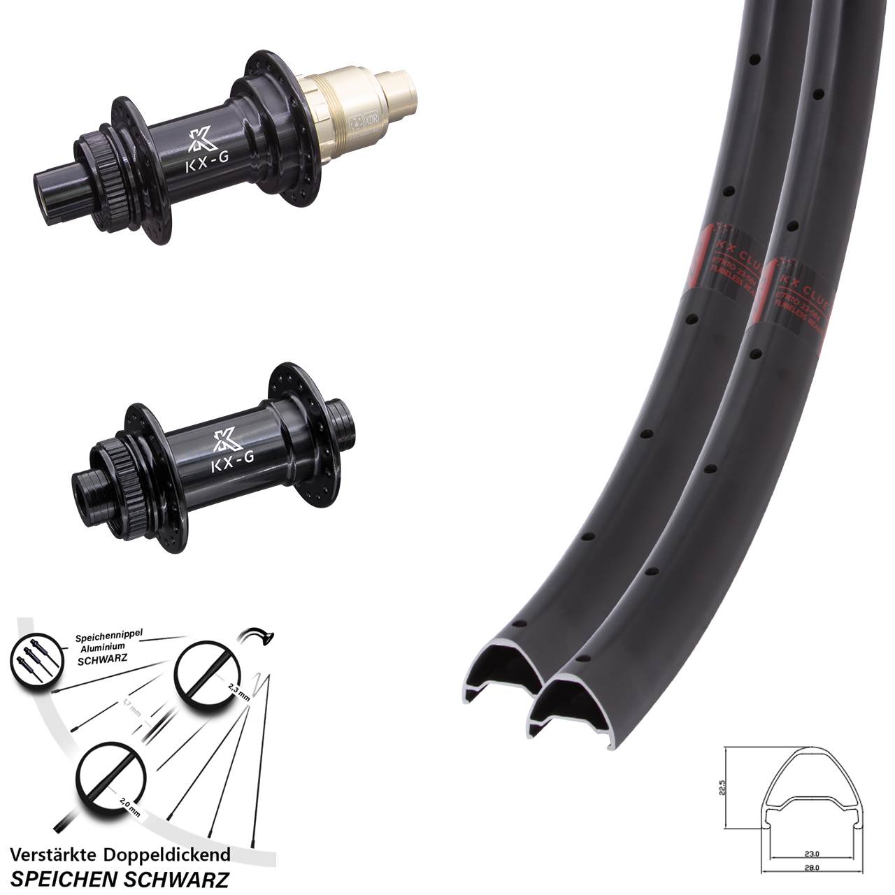 Centerlock Laufradsatz 28-29 Zoll KX-G Clue XDR 11-12 fach 12x100/142