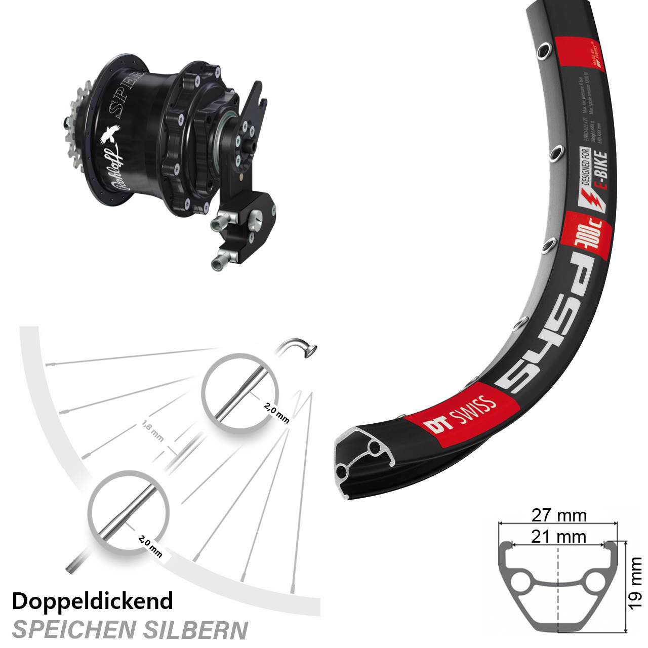 Rohloff Hinterrad CC DB OEM2 DT Swiss 545 28 Zoll