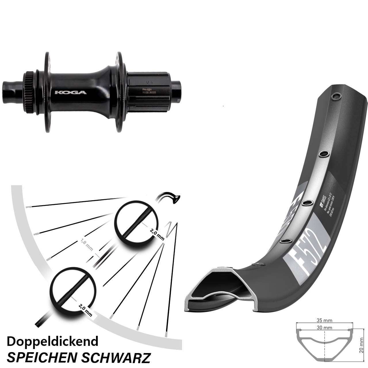 Hinterrad Centerlock 650B DT Swiss F572 Formula ECT-148S 8-11 fach HG 12x148 Boost